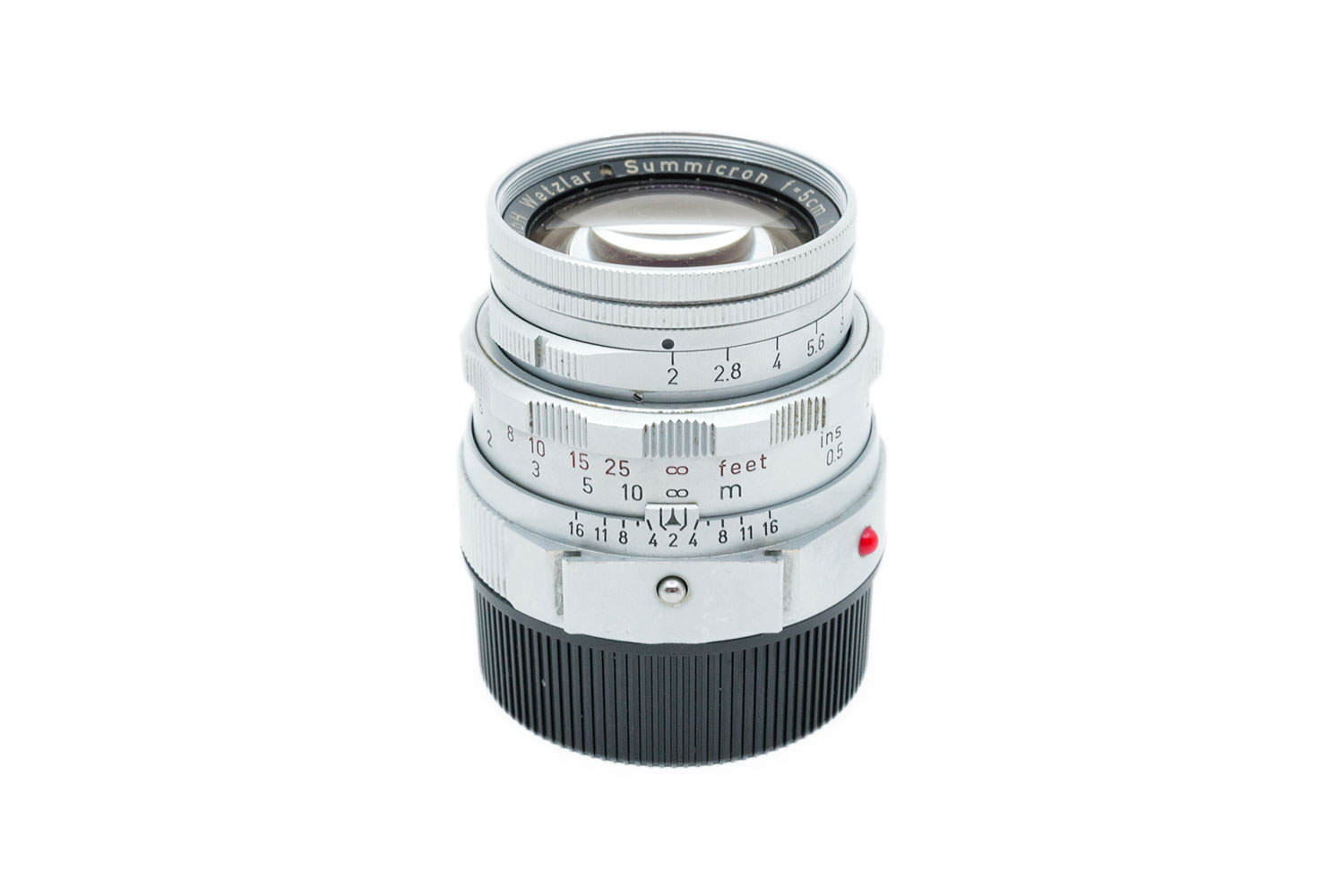 Leica SUMMICRON-M 2/50mm Chrome Rigid Dual Range + and googles