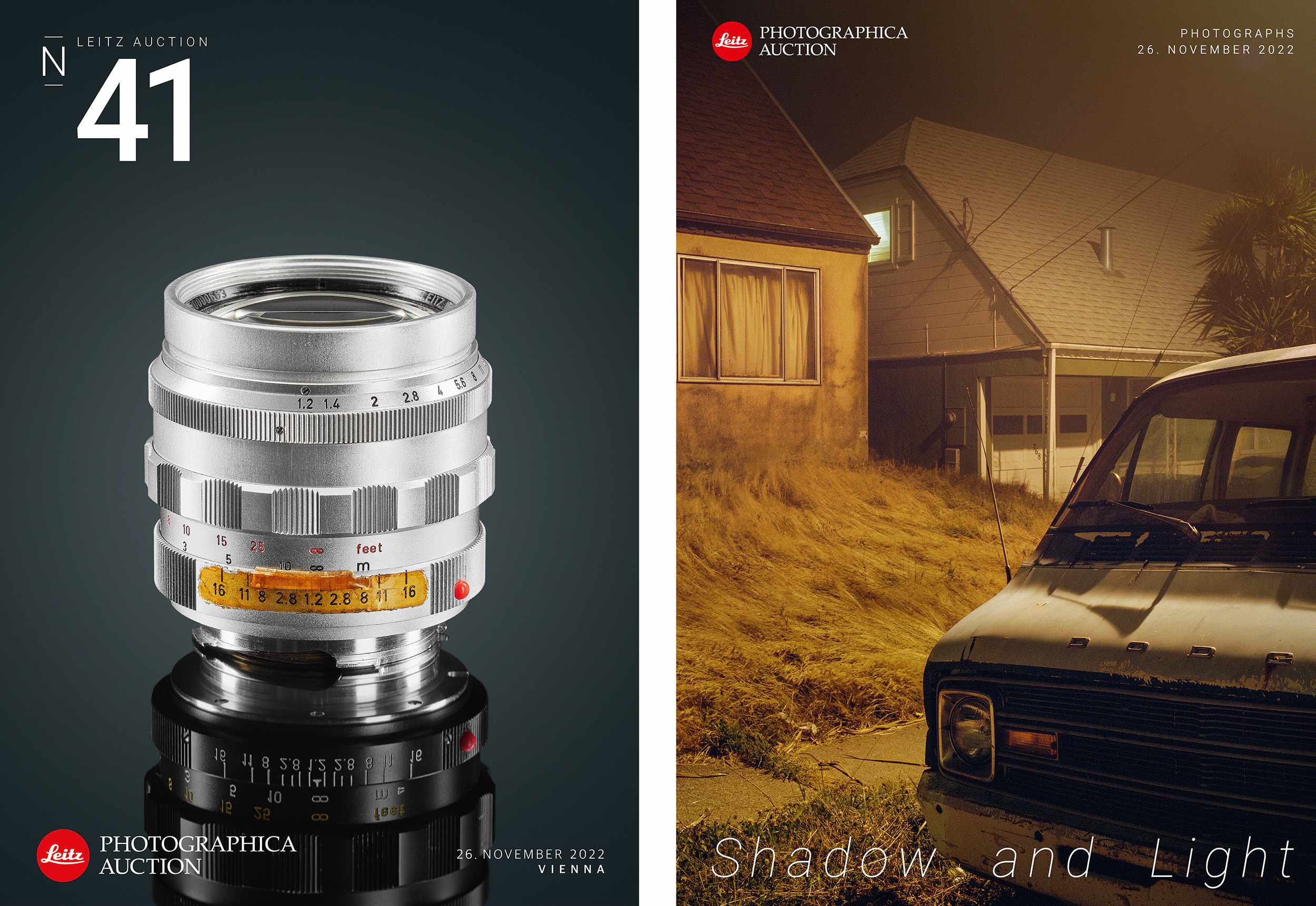 Katalog Set für die 41te Kamera Auktion und Leitz Auktion Photographs "Shadow and Light" inkl. Versand