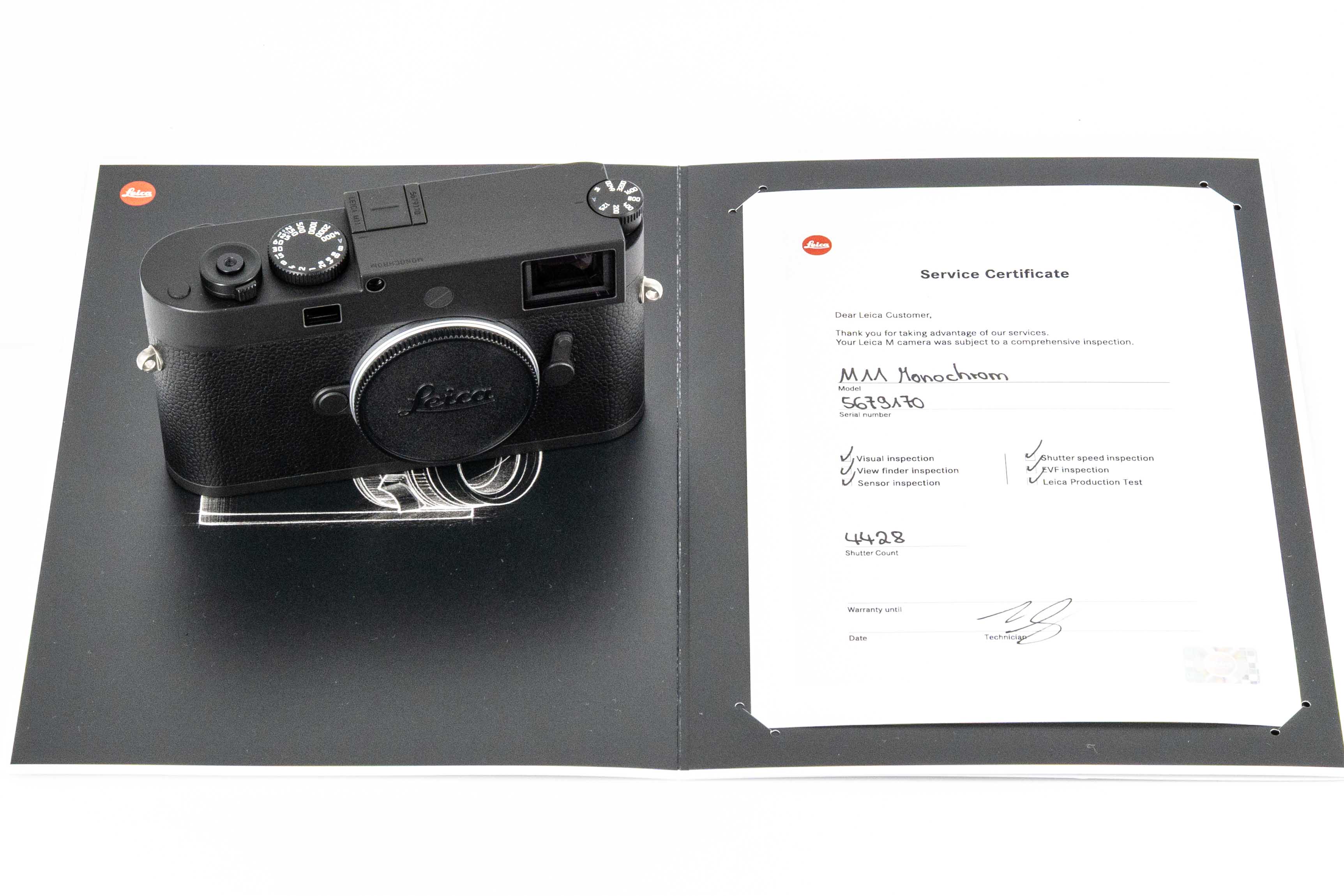 M11 monochrome, black lacquered