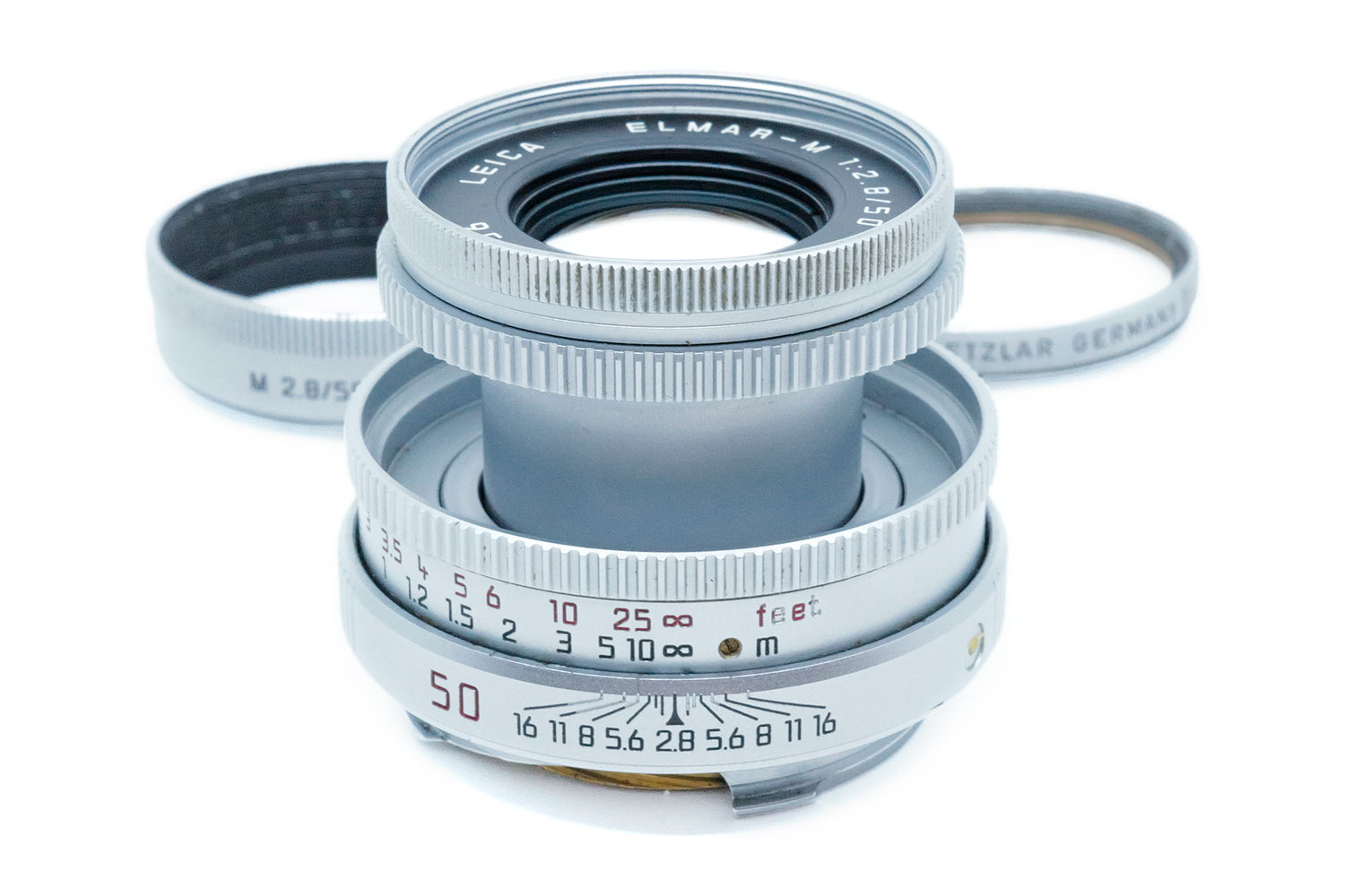 Leica ELMAR-M 2.8/50mm  (1994–2007) — Silver Chrome