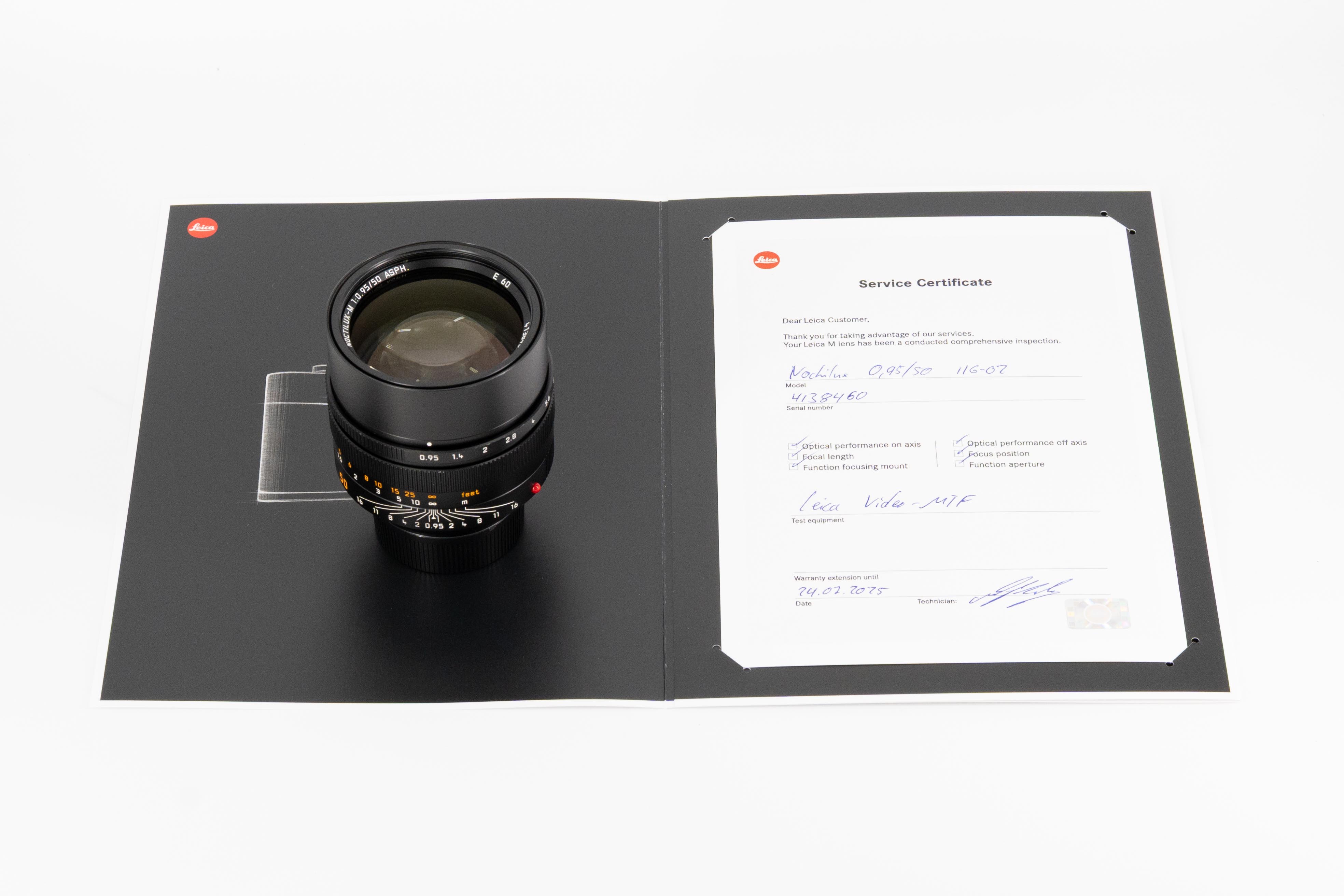 NOCTILUX-M 0.95/50mm ASPH., black.