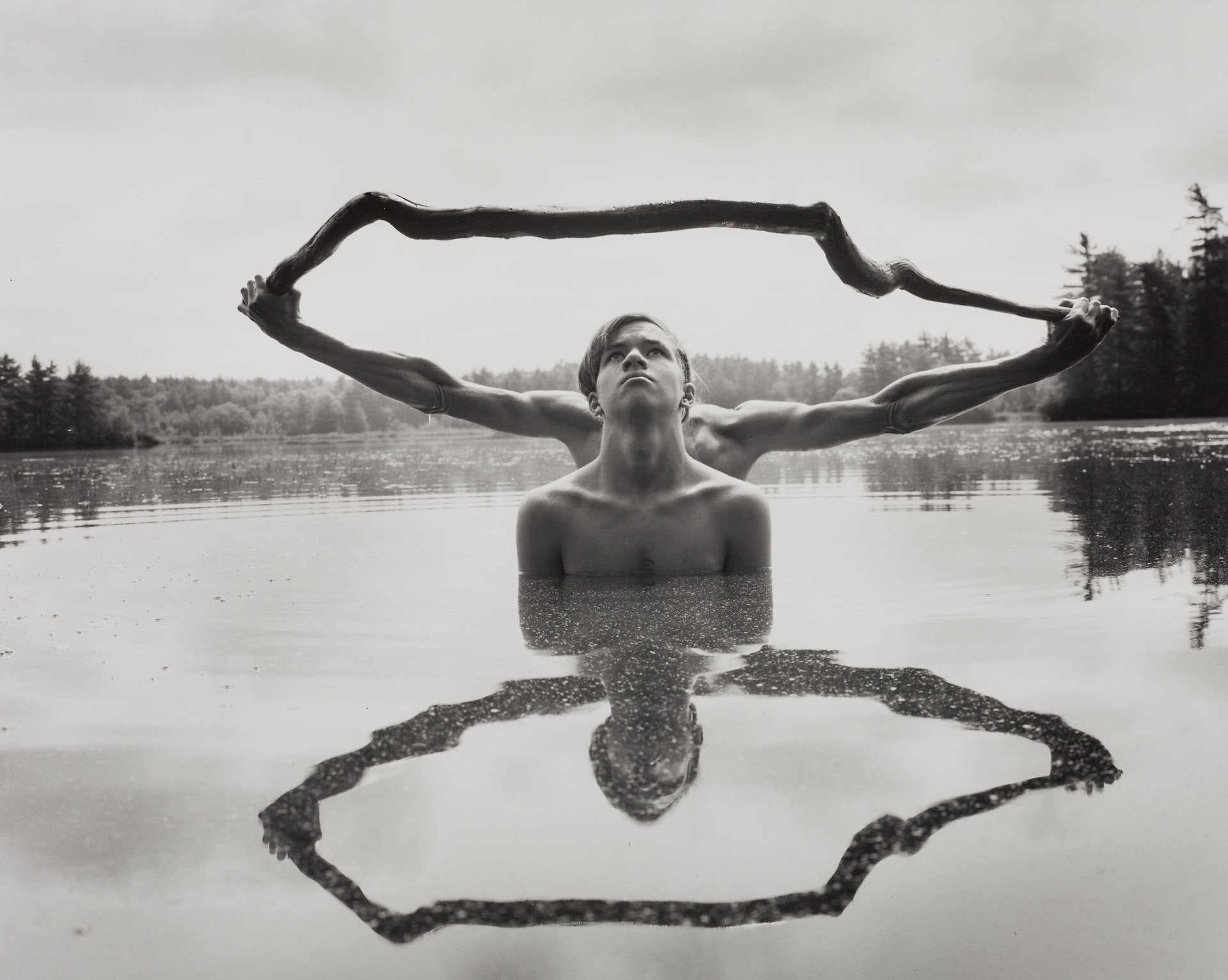 ARNO RAFAEL MINKKINEN (* 1945) - Self-portrait with Dan, Fosters Pond 1993 * ARNO RAFAEL MINKKINEN (* 1945) - Self-portrait with Dan, Fosters Pond 1993 *