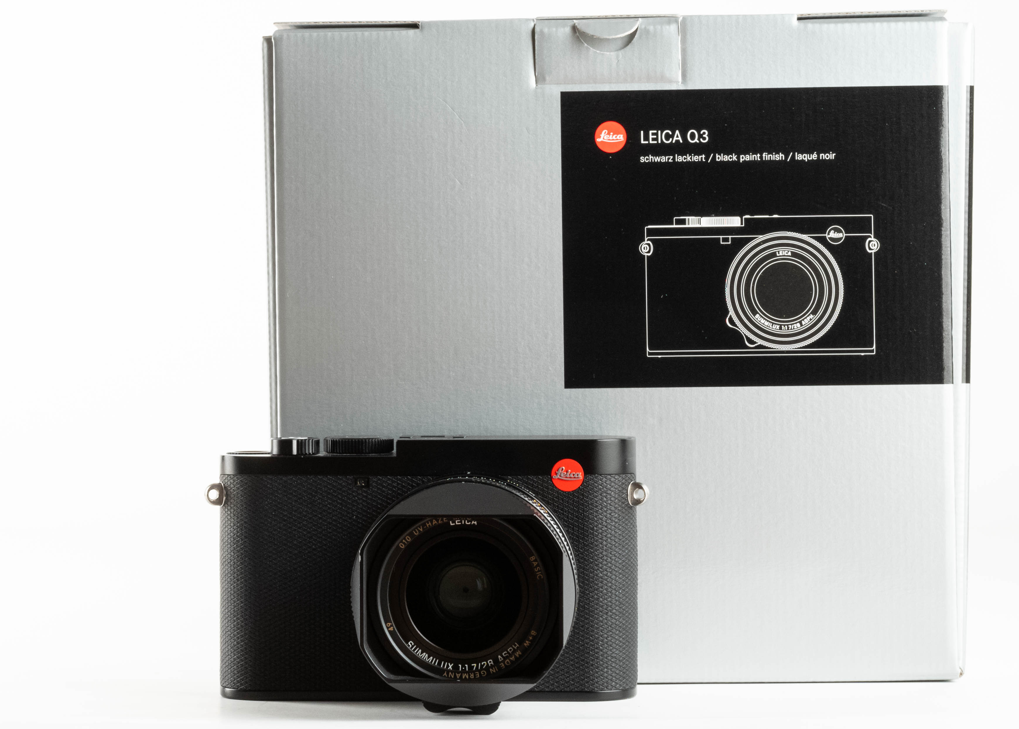 Leica Q3, schwarz lackiert (Version EU/US/CN)