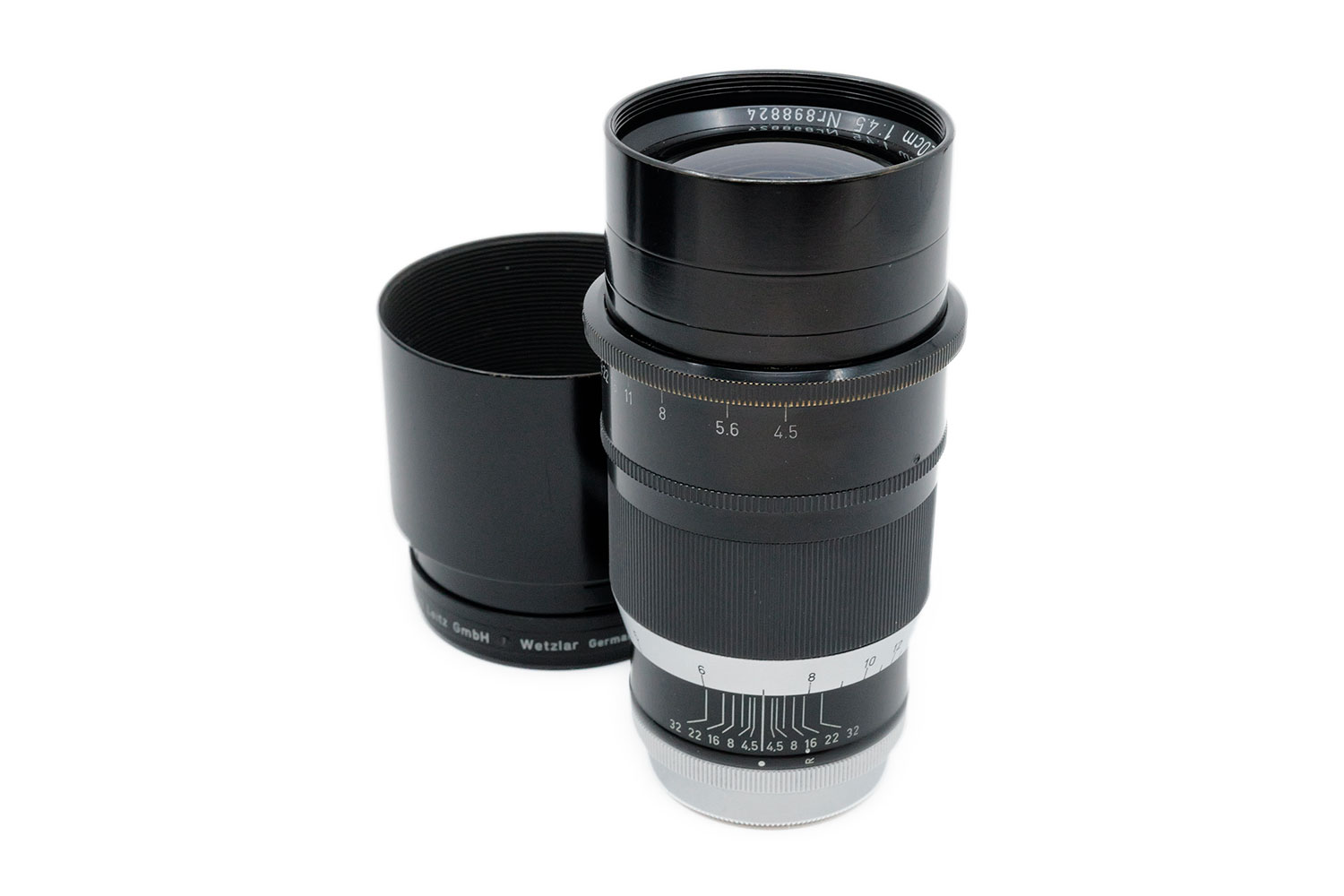 Leica TELYT-VISOFLEX 4.5/200mm black paint, screw-mount