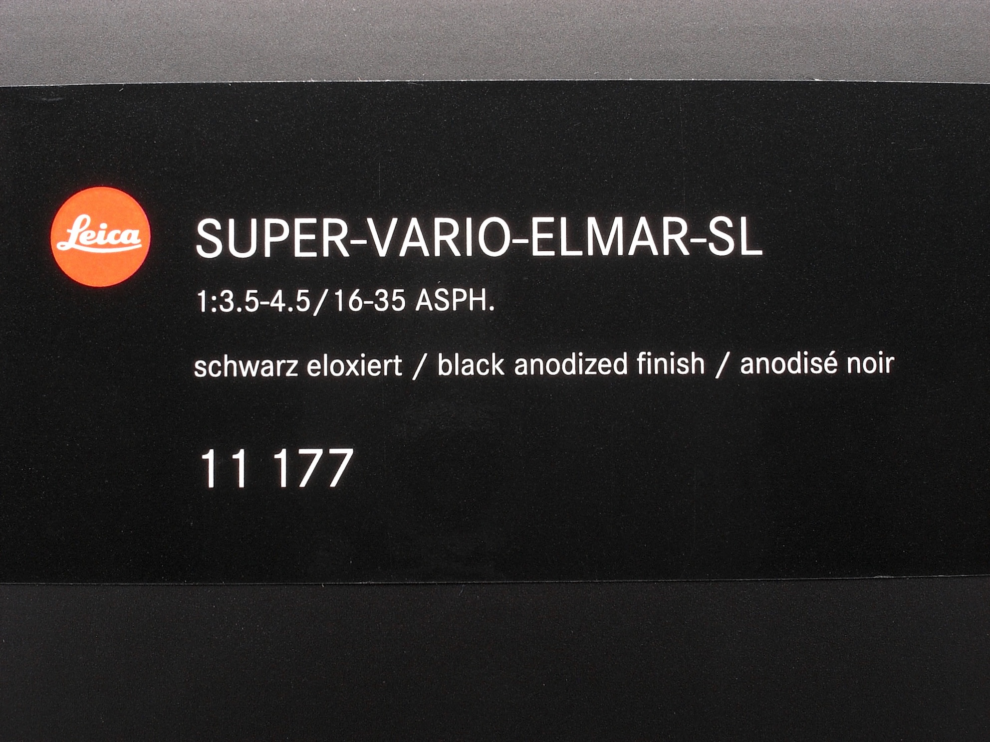 Leica Super-Vario-Elmar-SL 3.5–4.5/16–35mm ASPH.