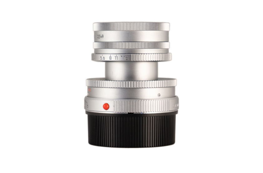 LEICA ELMAR-M 1:2,8/50, silver chrome finish, collapsible DUAL RANGE (V2) 11823