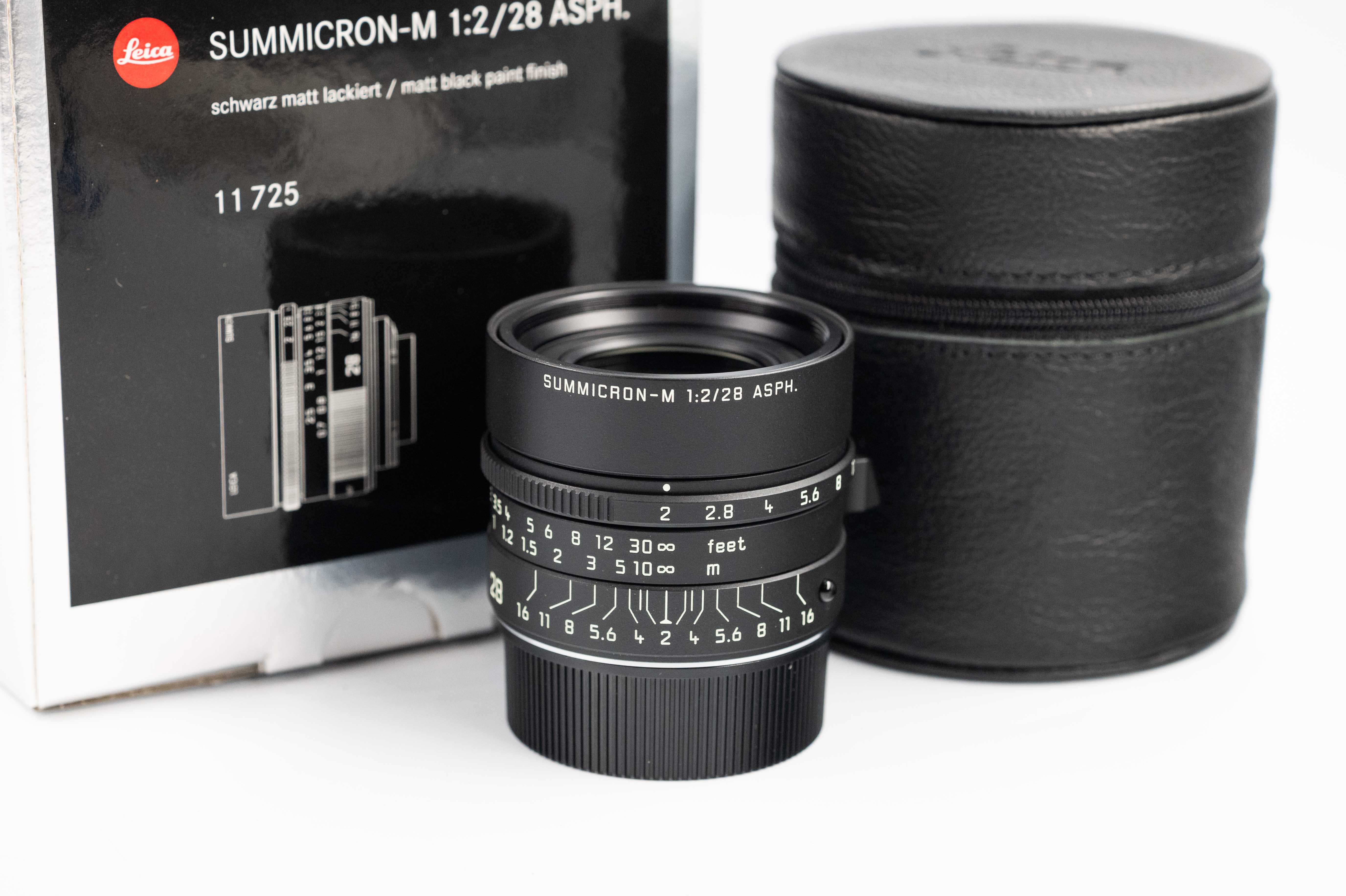 Leica Summicron-M 28mm f/2 ASPH Matt Black Paint 11725
