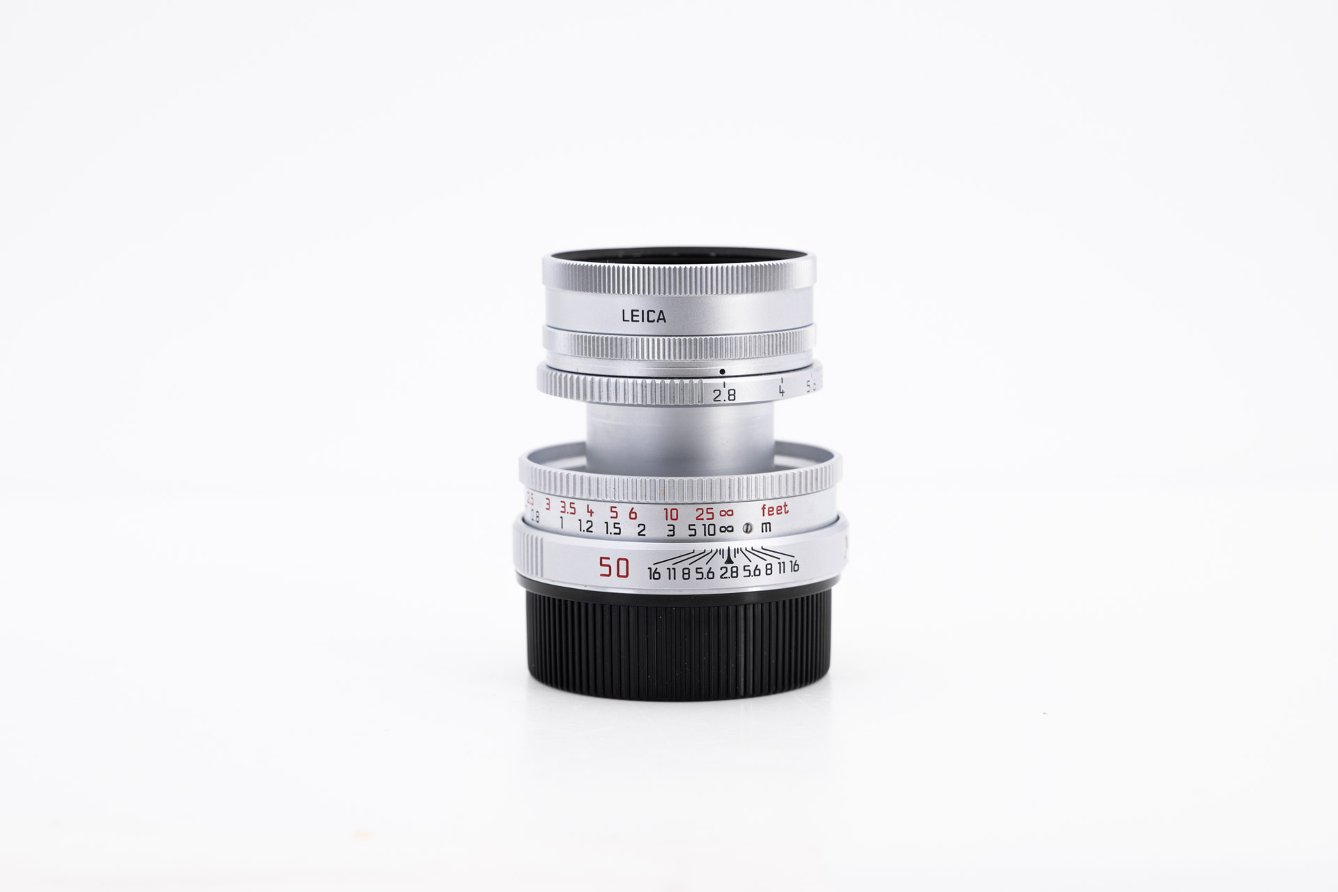 LEICA ELMAR-M 2.8/50mm, silbern verchromt, versenkbar