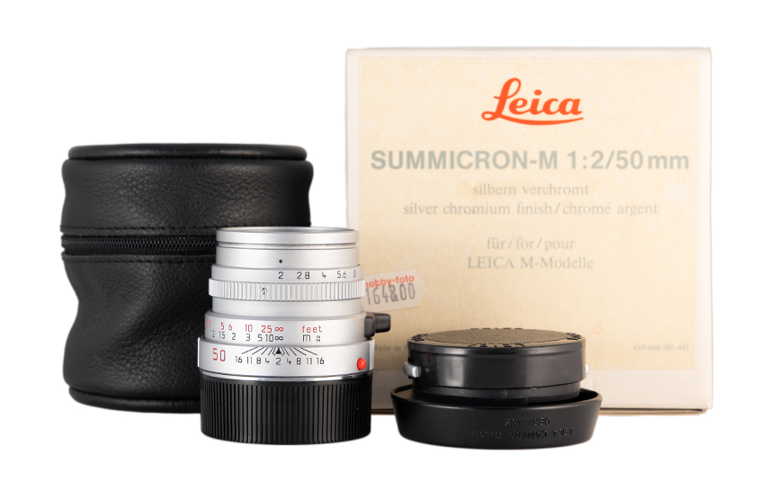 LEICA SUMMICRON-M 2/50 silver chrome finish (IV) DUAL RANGE 11825