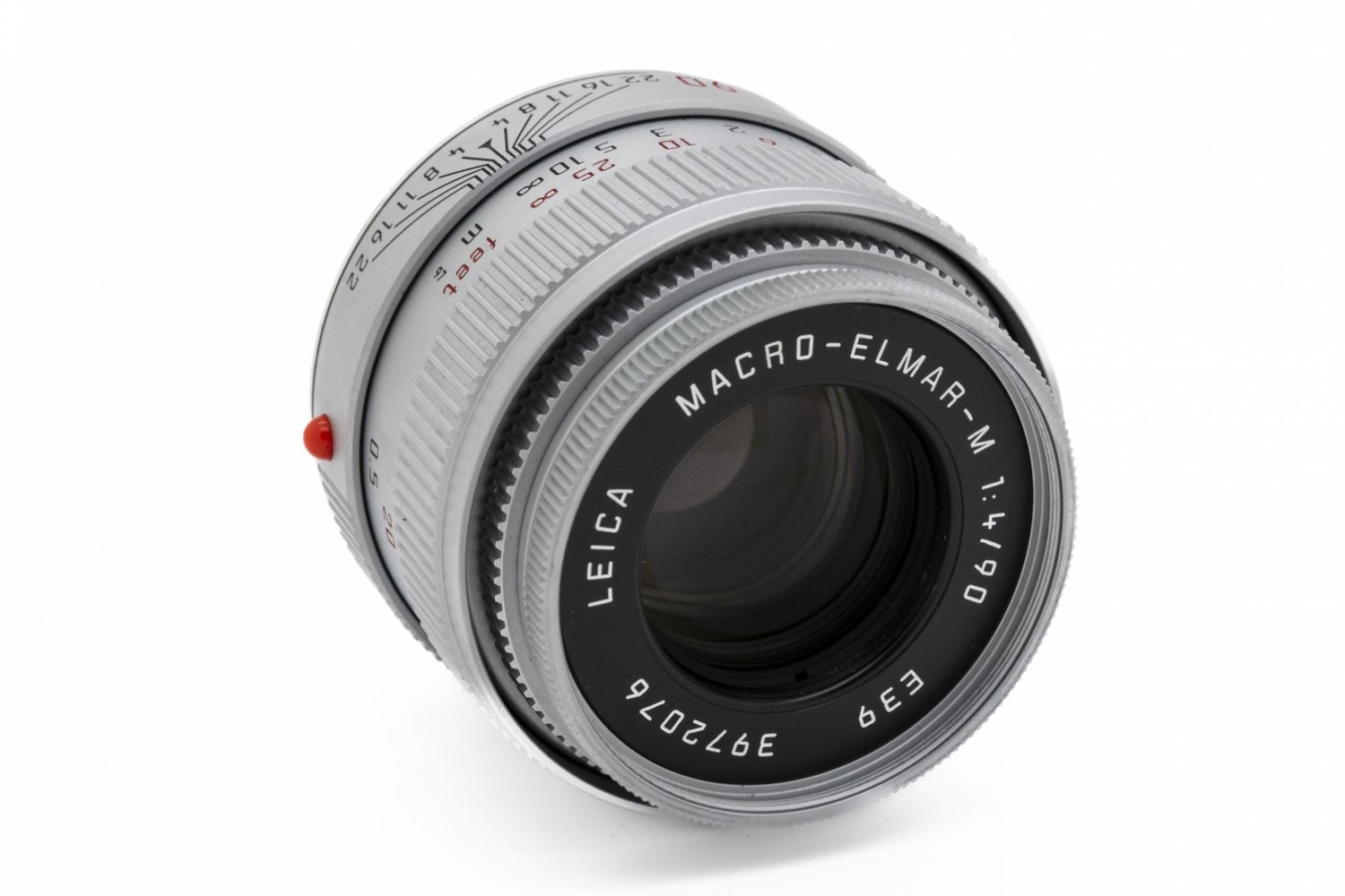 Leica MACRO-ELMAR-M 4/90 chrome (11634) set with Macro-Adapter 14409