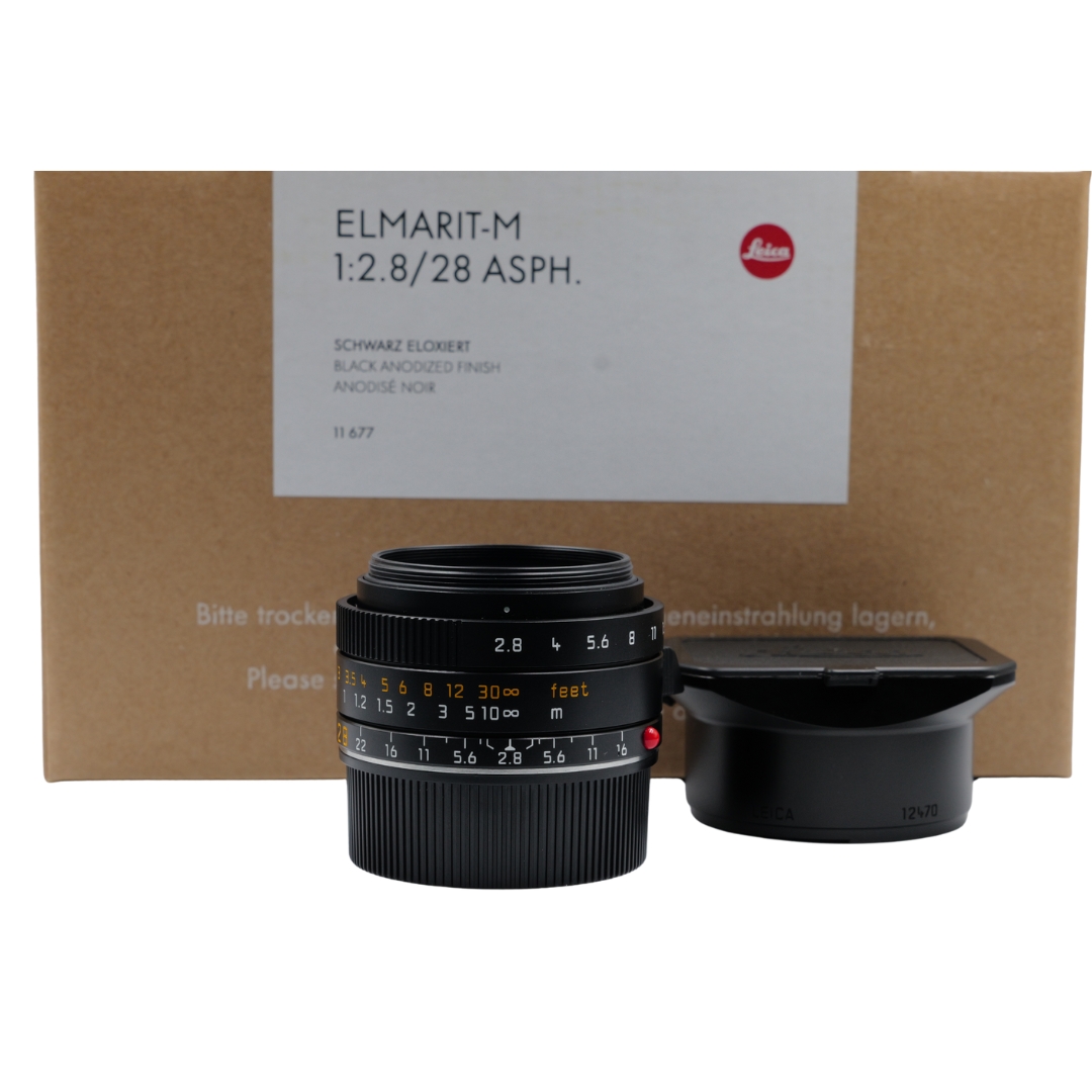 LEICA ELMARIT-M 28mm f/2.8 ASPH., black anodized finish LEICA ELMARIT-M 28mm f/2.8 ASPH., black anodized finish