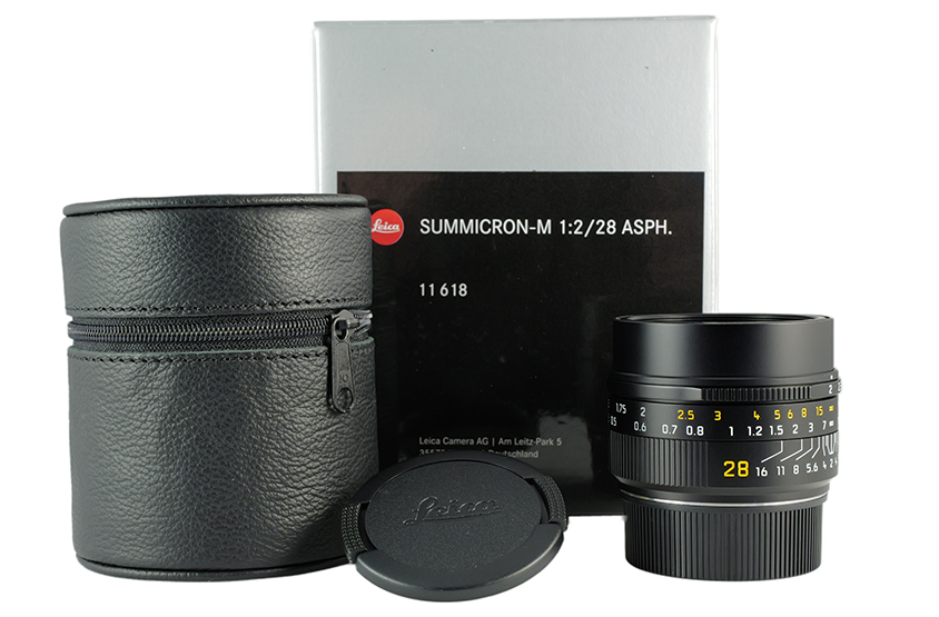 LEICA SUMMICRON-M 1:2/28 ASPH, schwarz eloxiert 11618