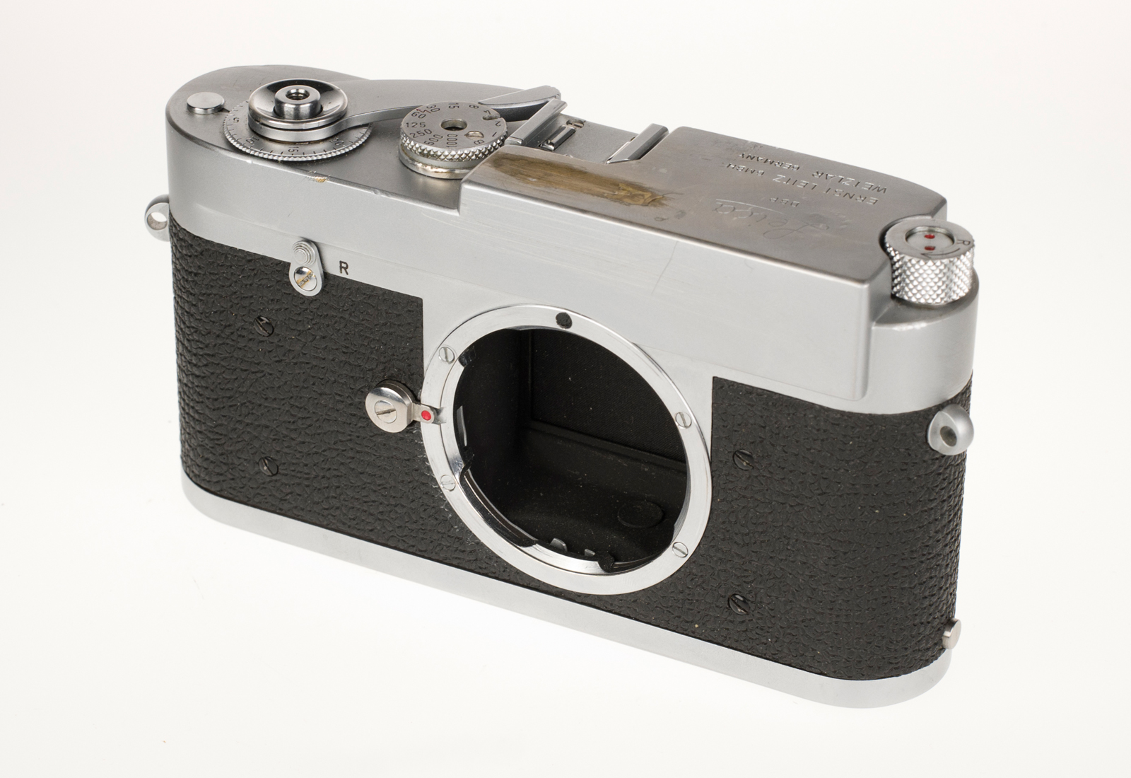 Leica MD, chrom + Telyt 1:4/200mm, schwarz + Visoflex II