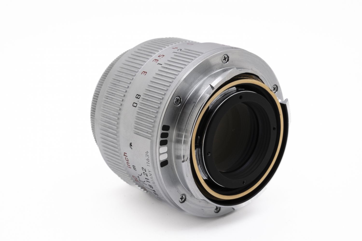 Leica MACRO-ELMAR-M 4/90 chrome (11634) set with Macro-Adapter 14409