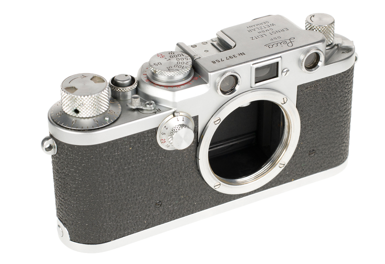 Leica IIIf Gehäuse, chrom Red Dial
