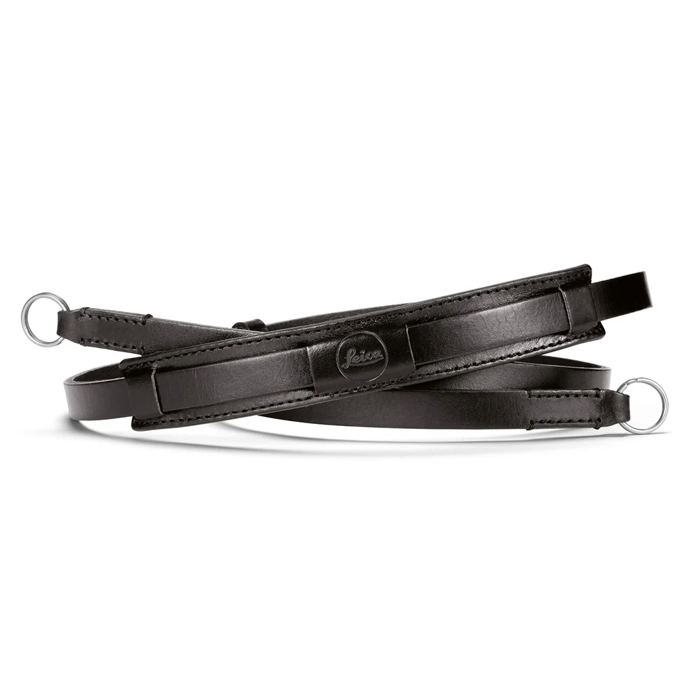 Vintage Leica strap, black leather