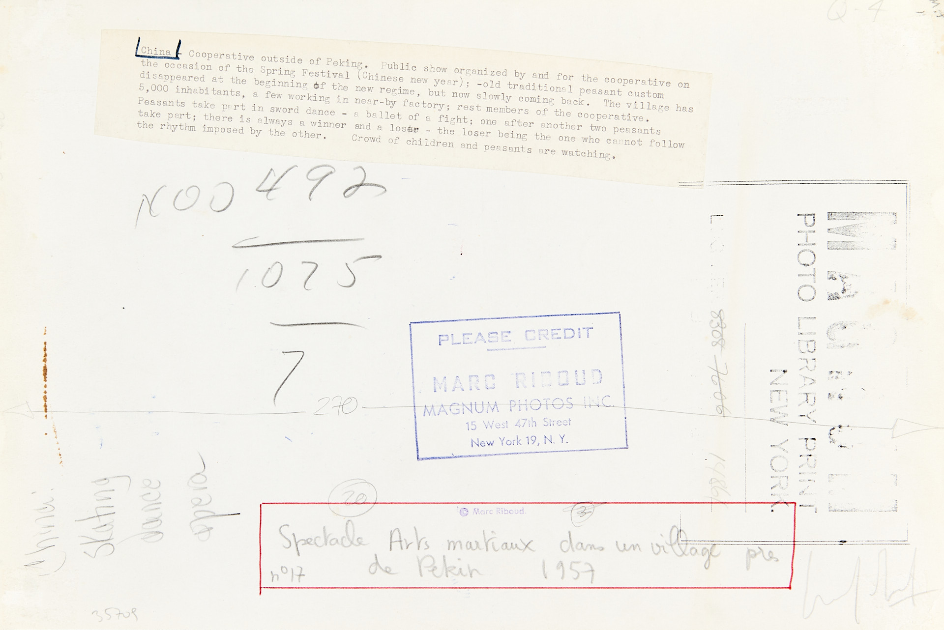 MARC RIBOUD (1923–2016) - Sword dancers, Chinese New Year, Beijing 1957 MARC RIBOUD (1923–2016) - Sword dancers, Chinese New Year, Beijing 1957