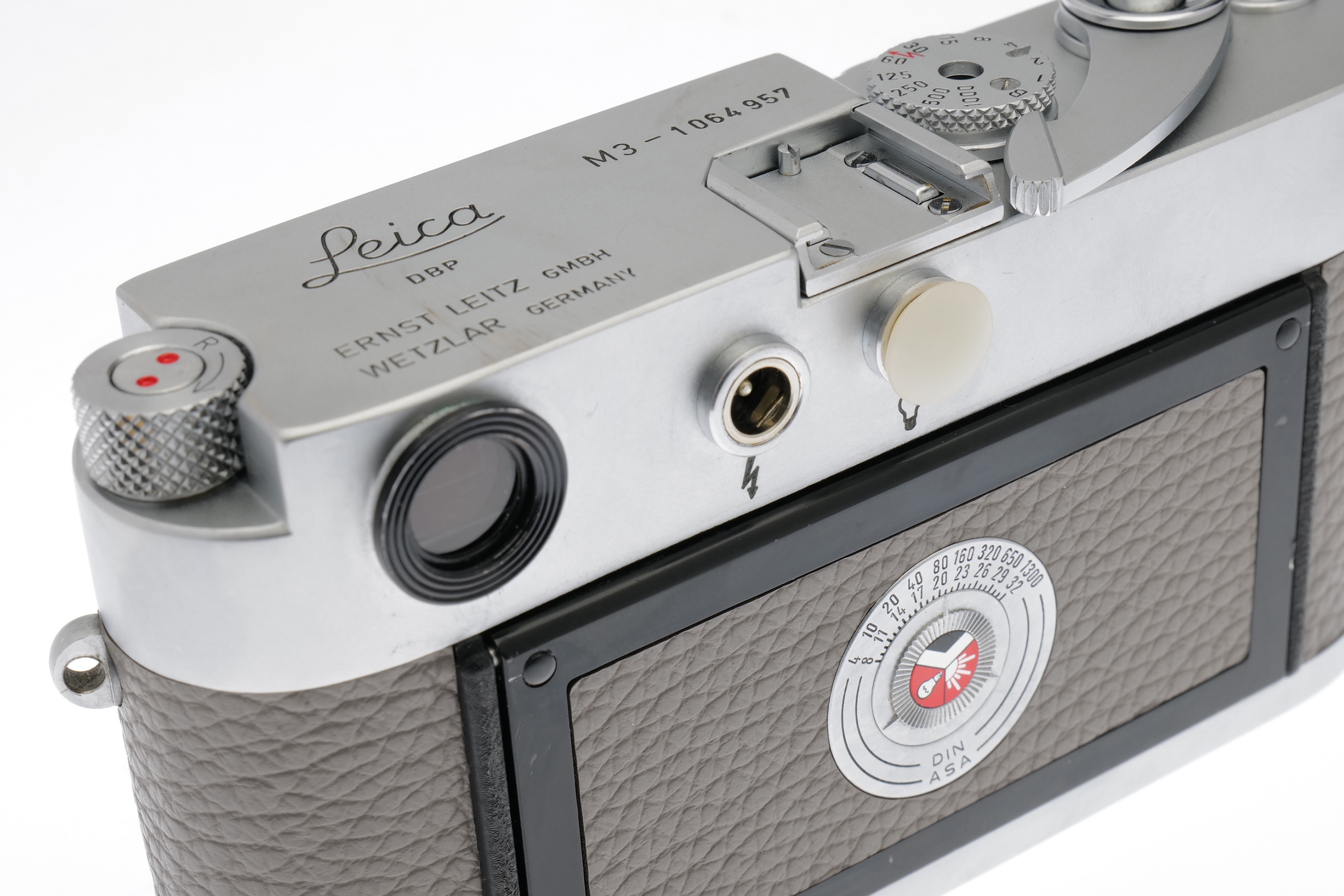 Leica M3 silbern verchromt Sonderbelederung