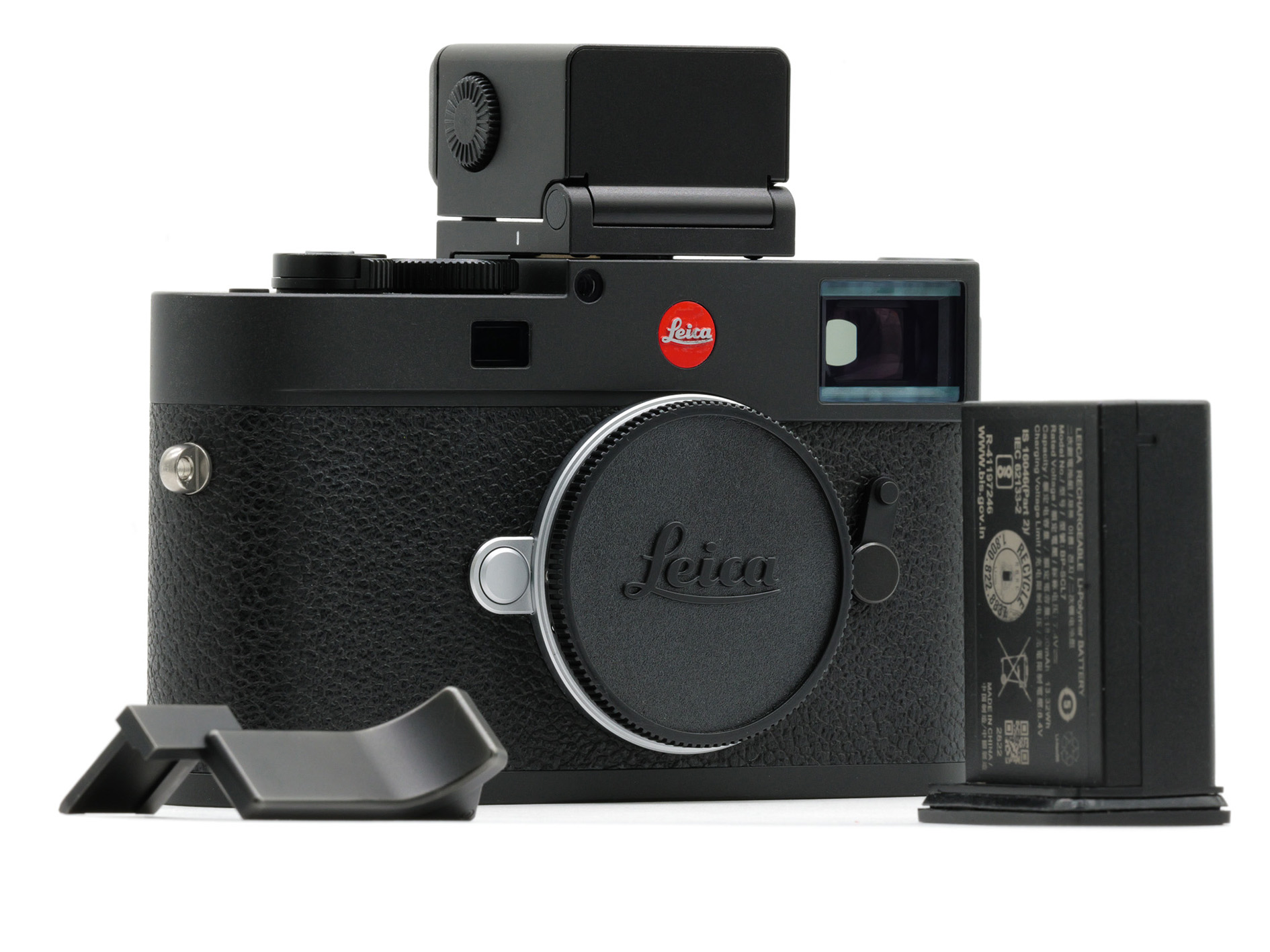 Leica M11 black chrome + Visoflex 2 + thumb support + protector 