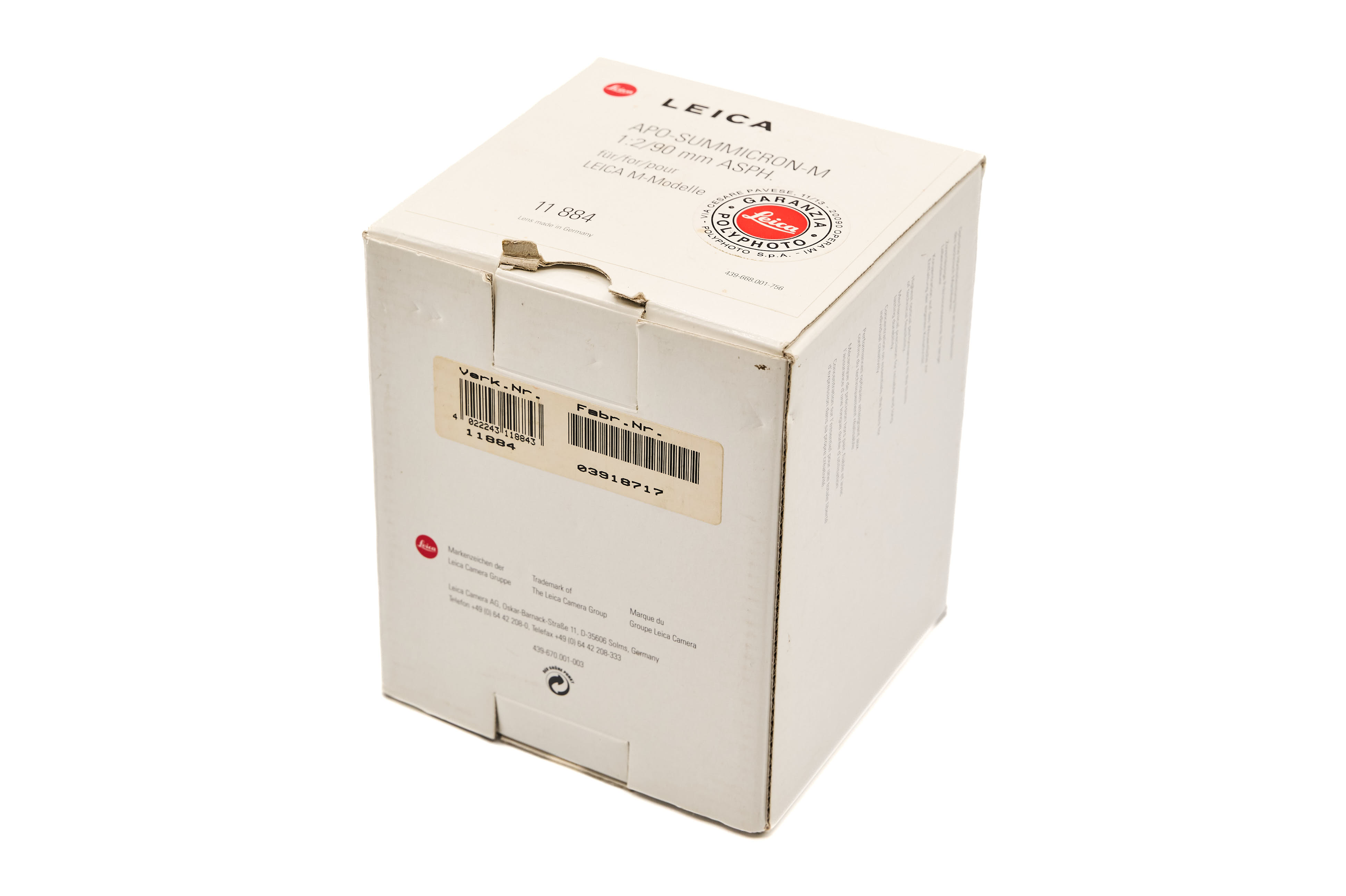 Leica APO-Summicron-M 90mm f/2 11884