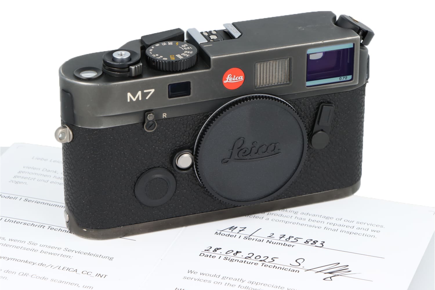 Leica M7 0.72, Black Chrome Finish