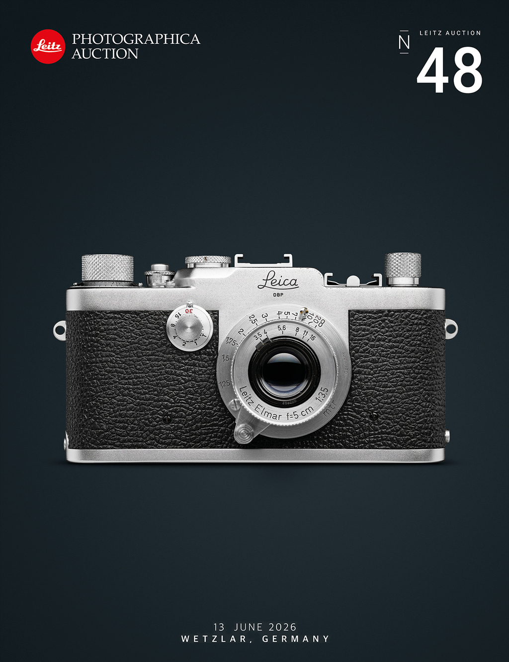 Catalog for the 48th Camera Auktion on June 13th 2026, including shipping