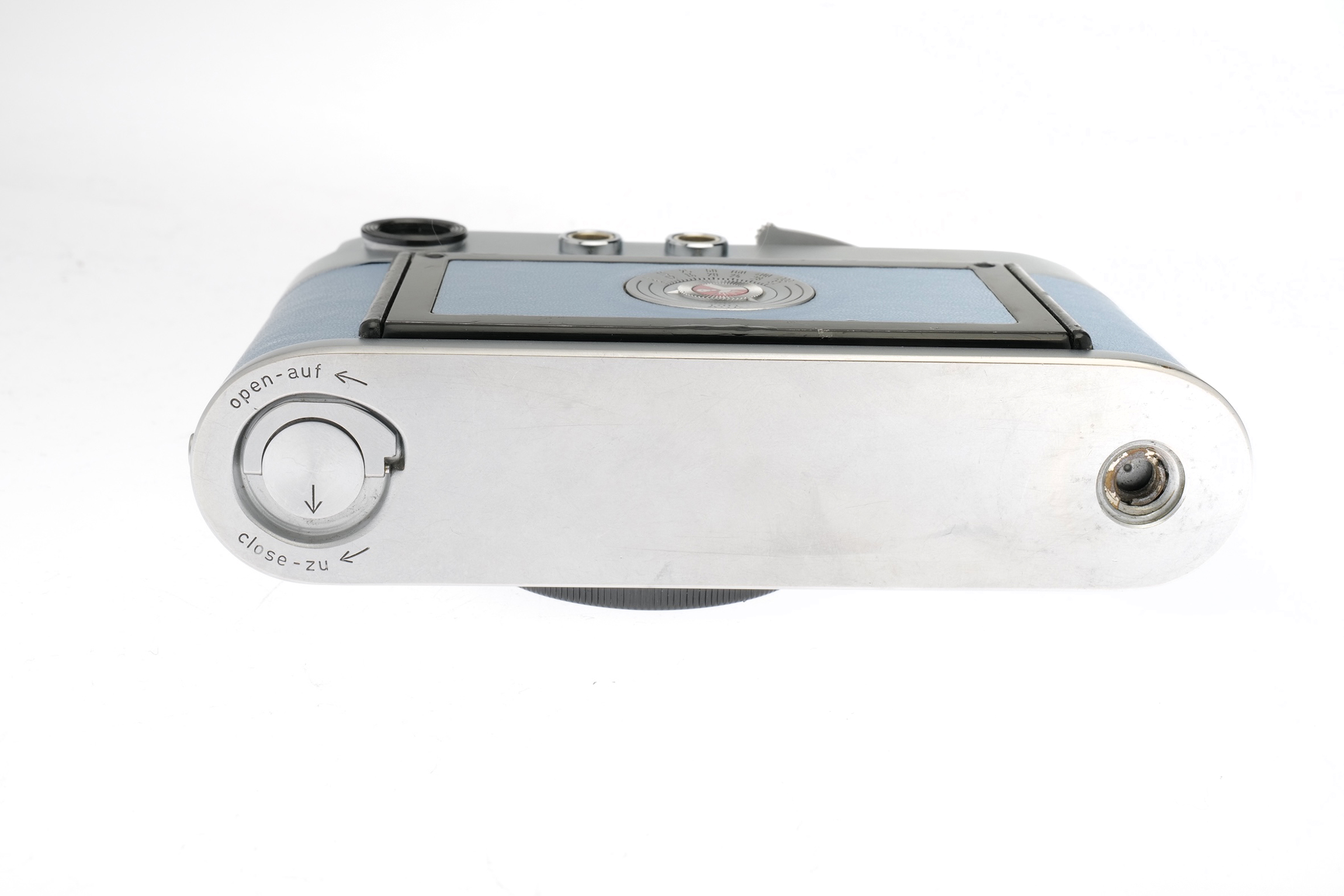 Leica M2 silbern verchromt Sonderbelederung Press Button