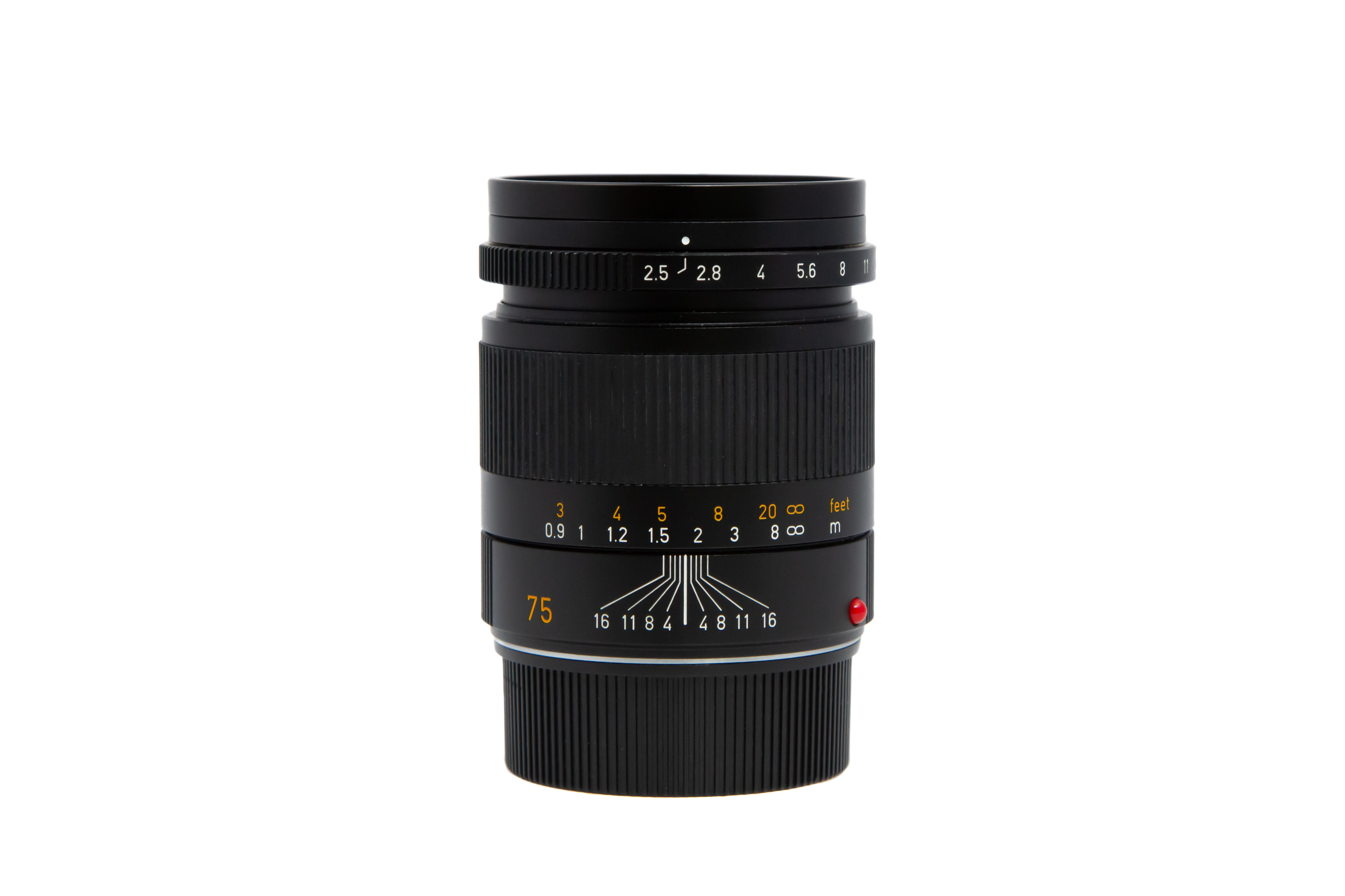 SUMMARIT-M 2.5/75 mm, black anodised. SUMMARIT-M 2.5/75 mm, black anodised.