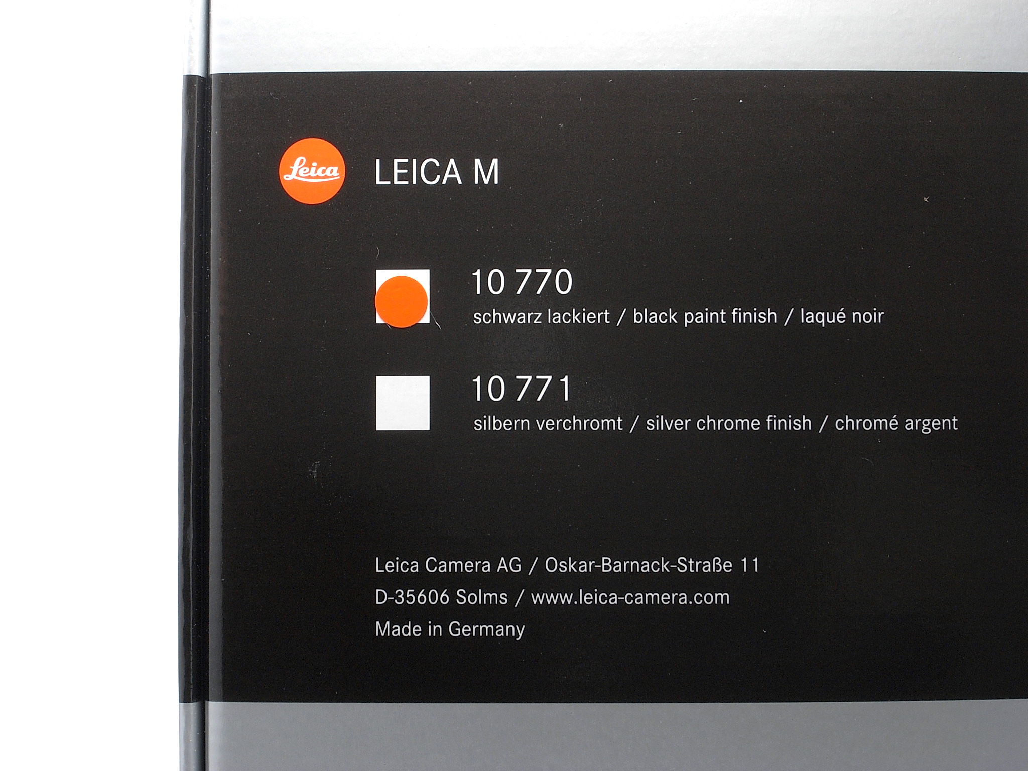 Leica M (Typ 240) black paint