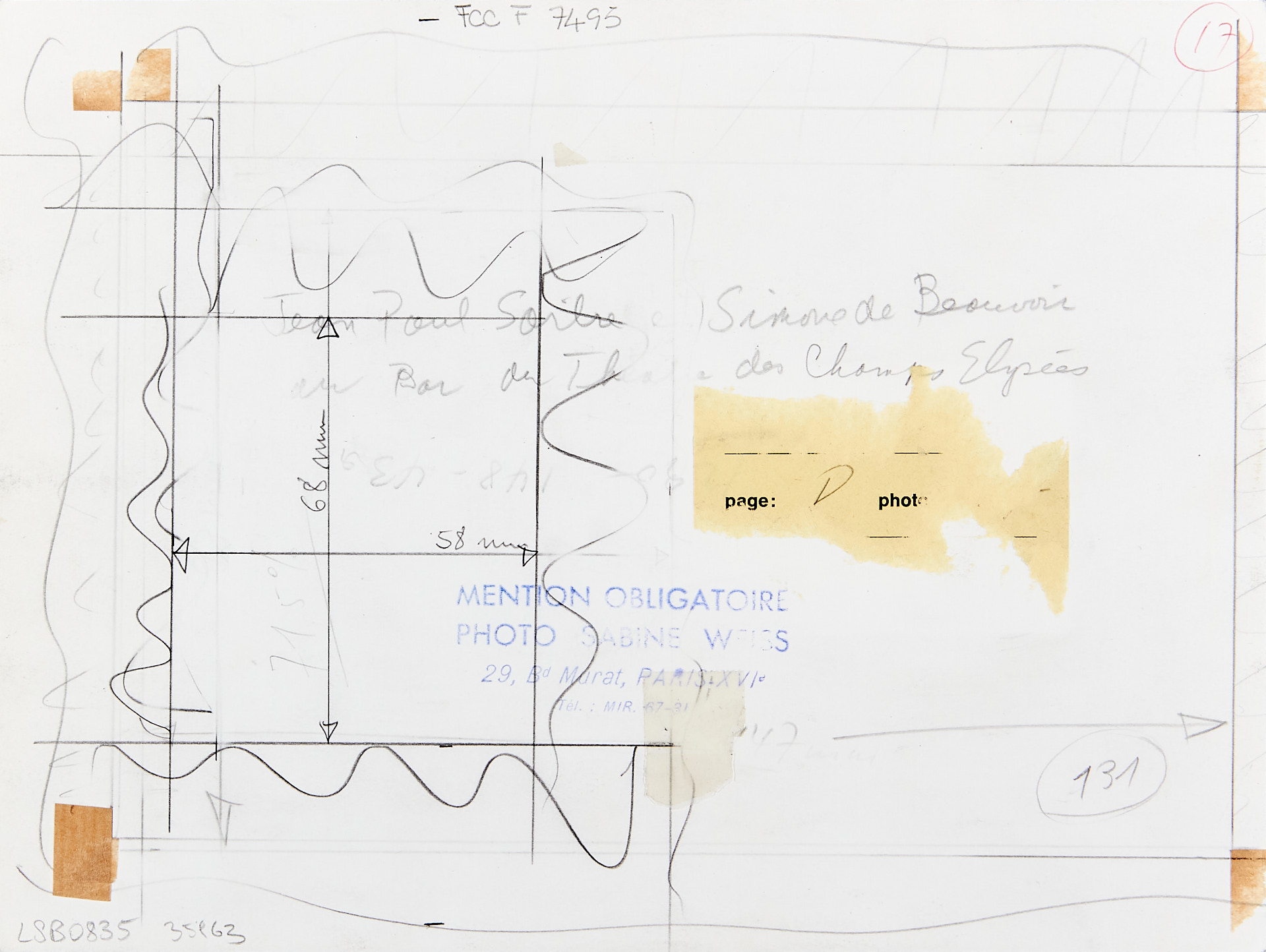 SABINE WEISS (1924-2021) - Jean Paul Sartre and Simone de Beauvoir, Théâtre des Champs Elysées 1950* SABINE WEISS (1924-2021) - Jean Paul Sartre and Simone de Beauvoir, Théâtre des Champs Elysées 1950*