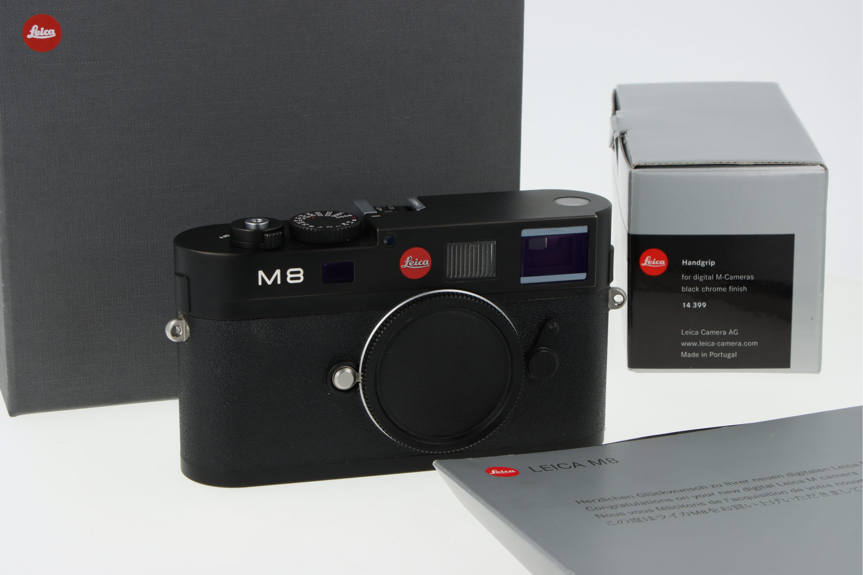 Kit Leica M8 black chrome + Handgrip (10701)