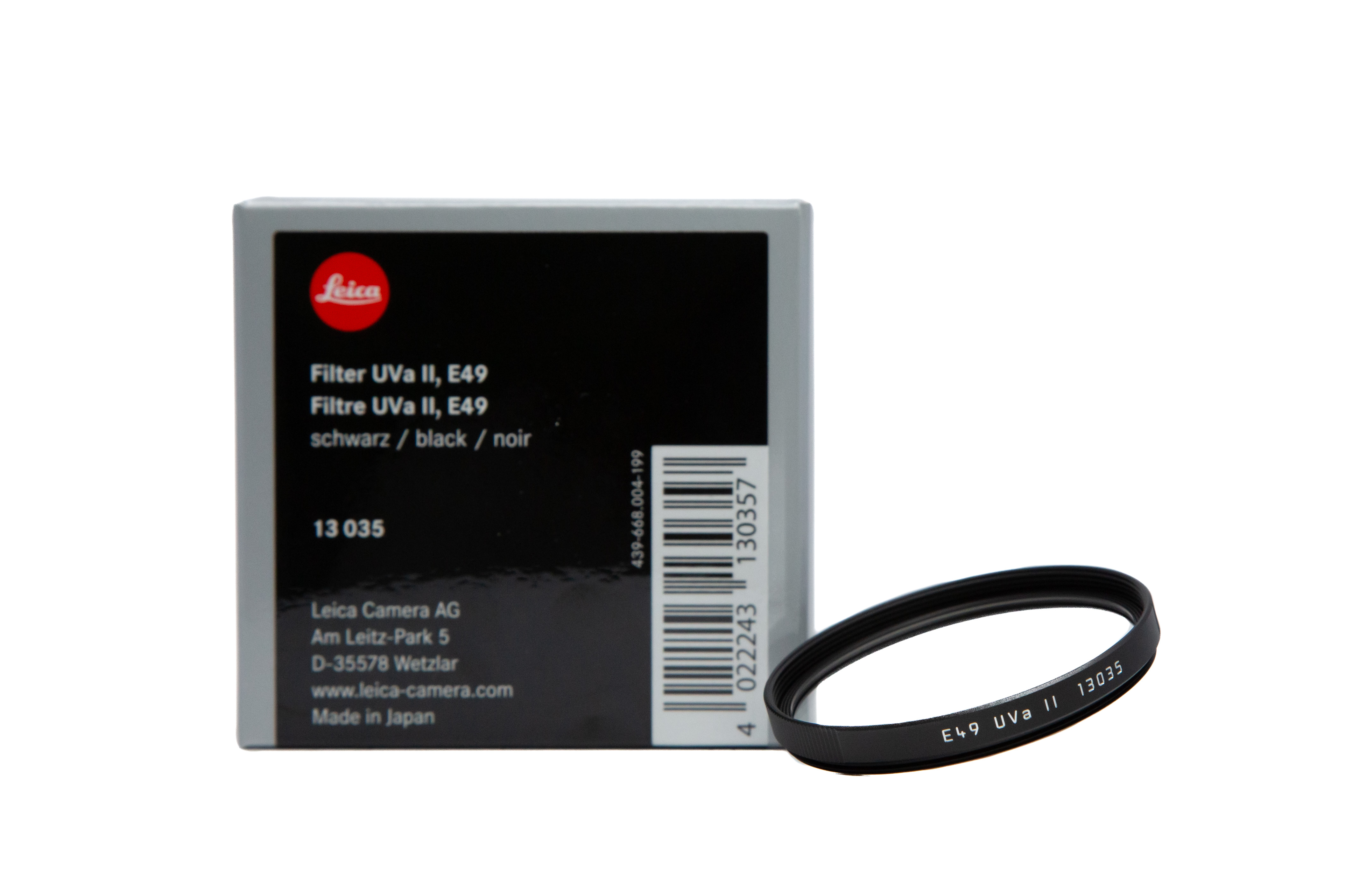 Leica UVa II Filter - E49 - schwarz