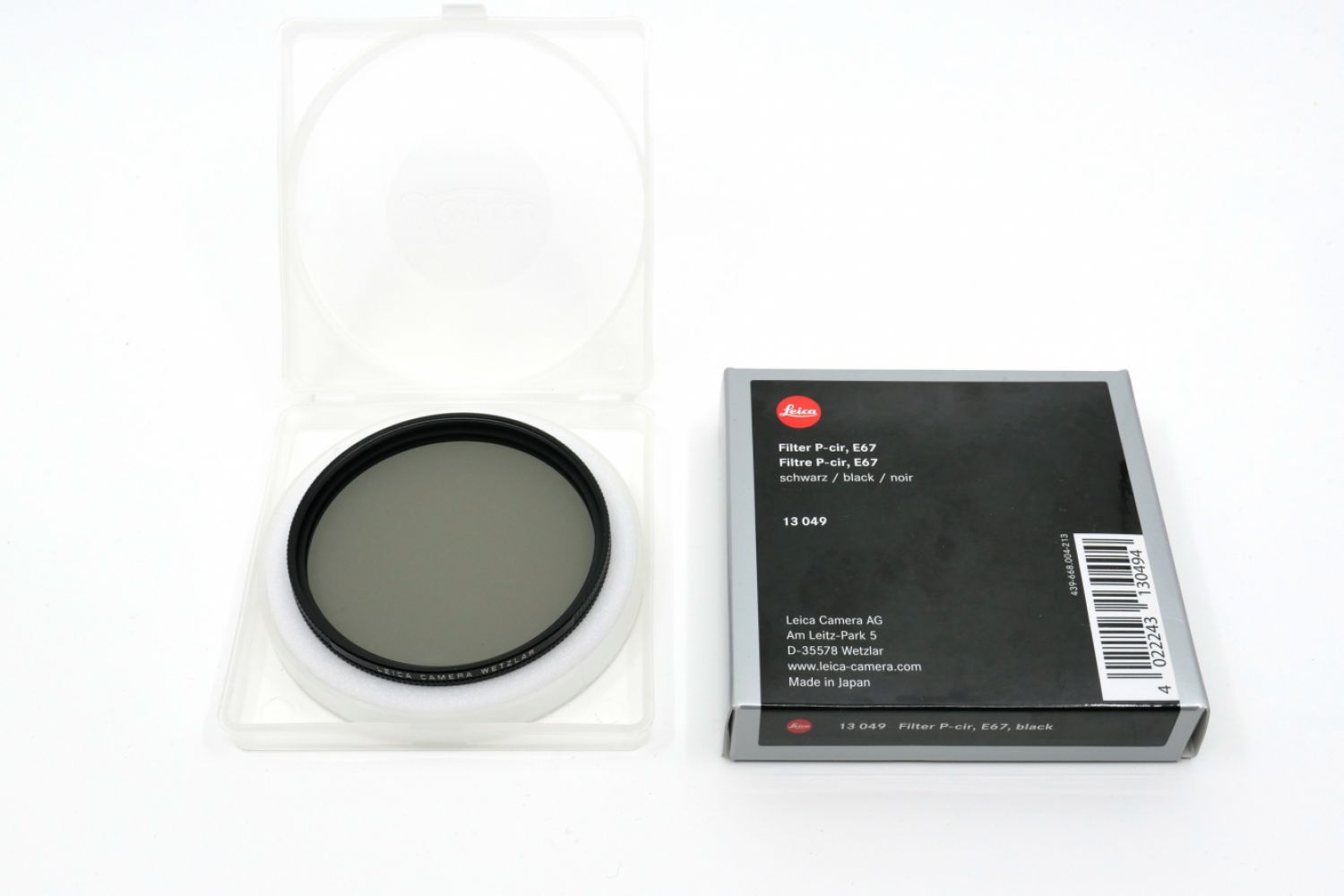 Leica Filtre P-cir, E67 noir