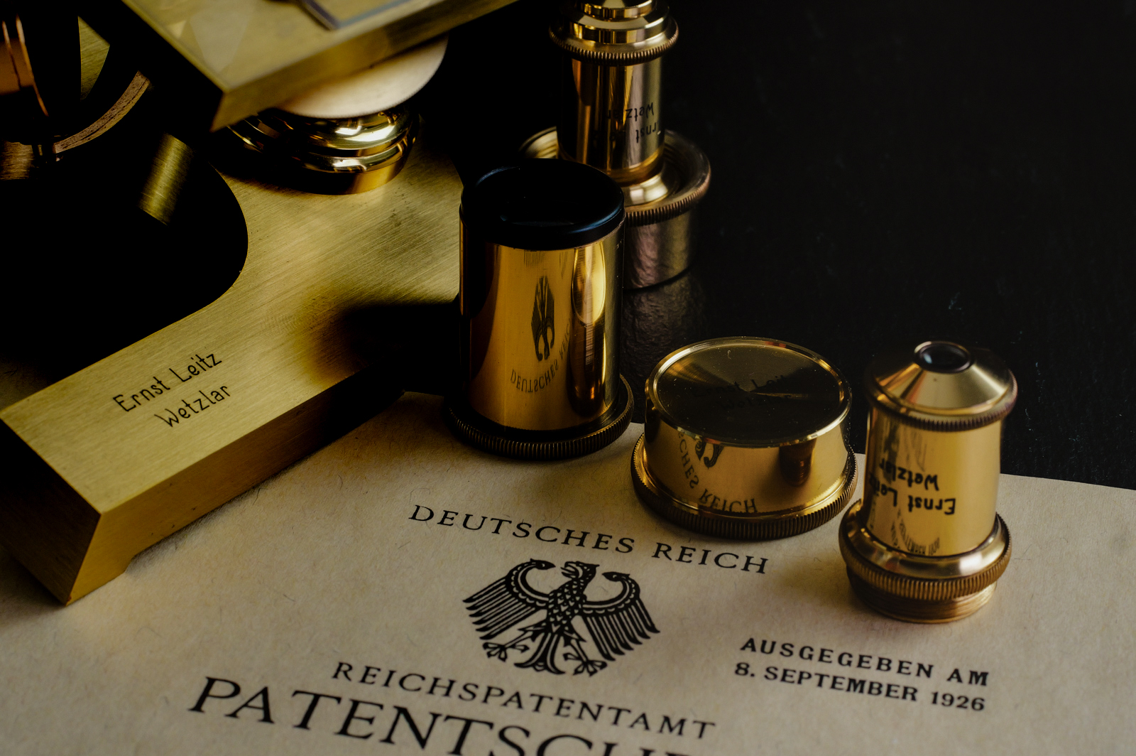 Leica Leitz Brass Microscope
