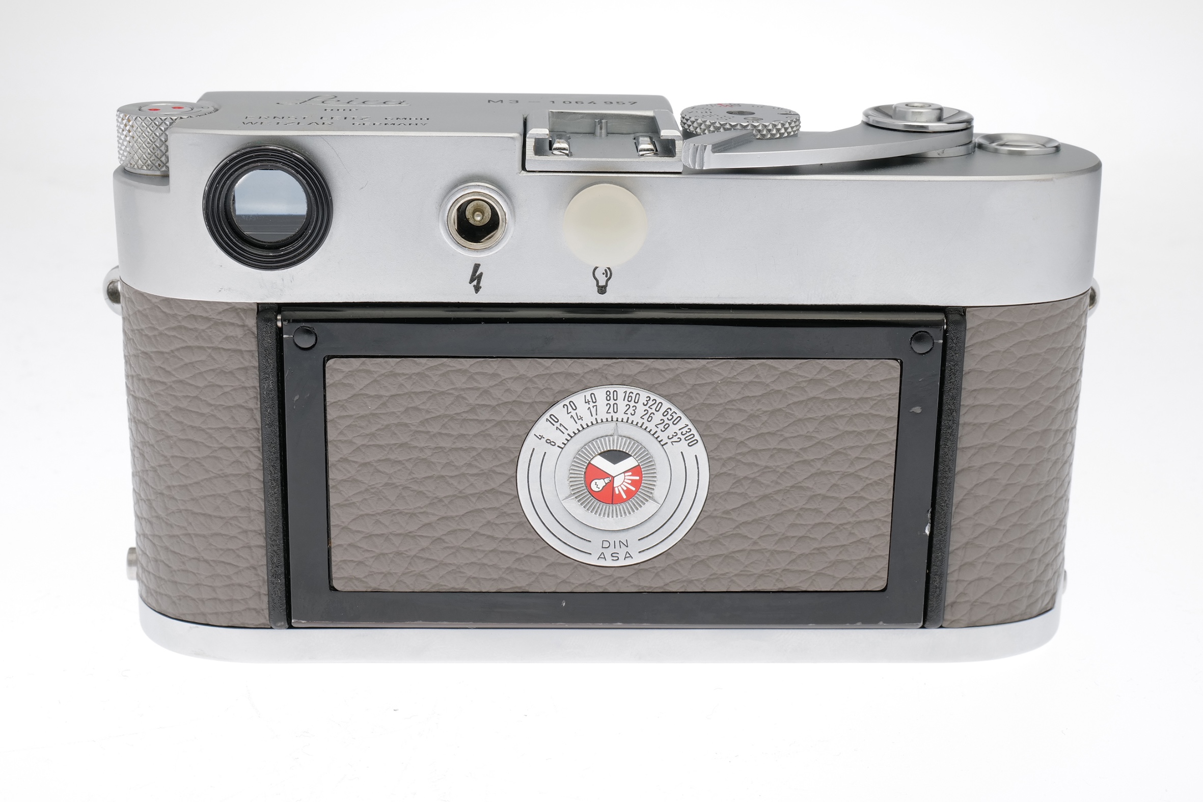 Leica M3 silbern verchromt Sonderbelederung