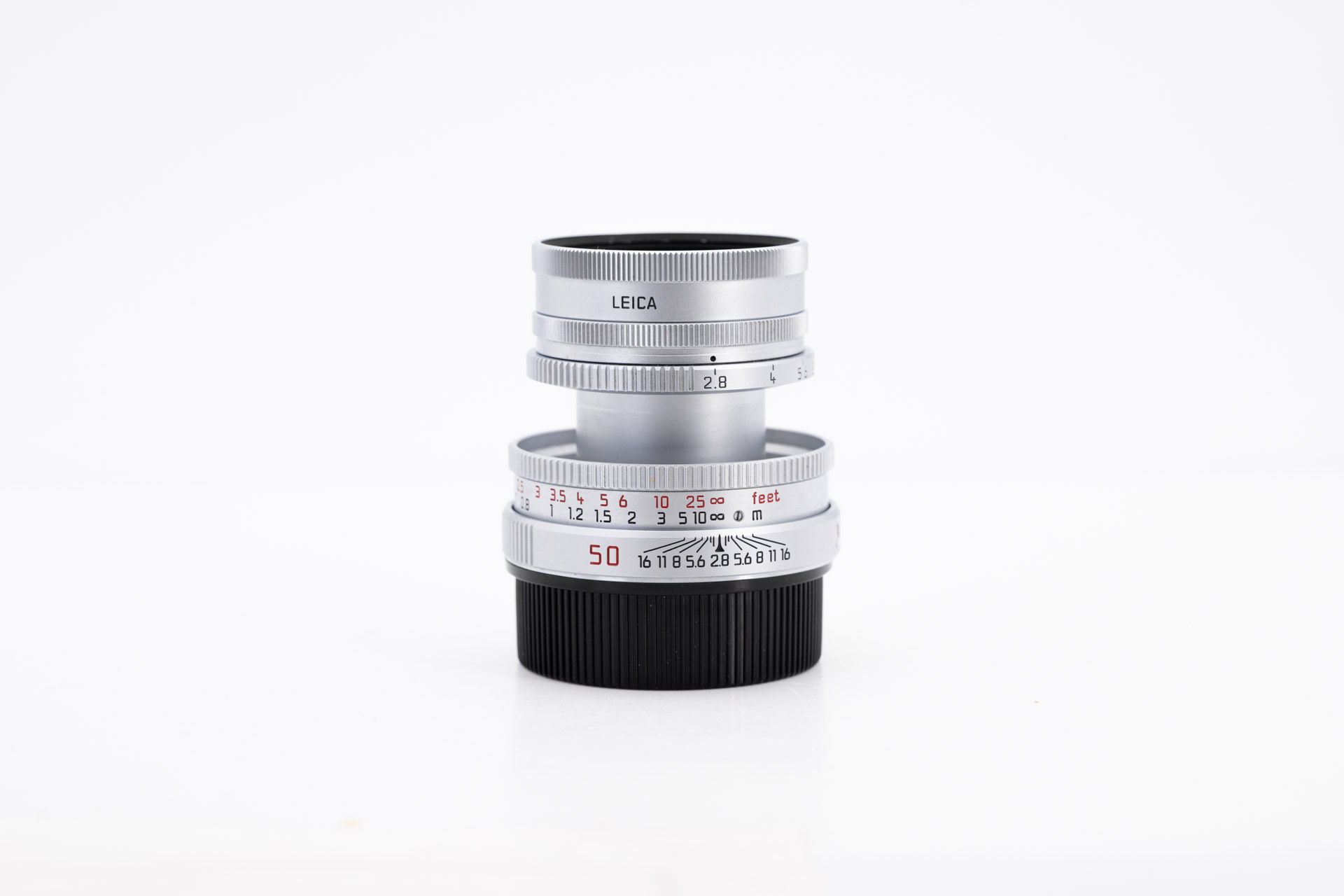 LEICA ELMAR-M 2.8/50mm, silbern verchromt, versenkbar