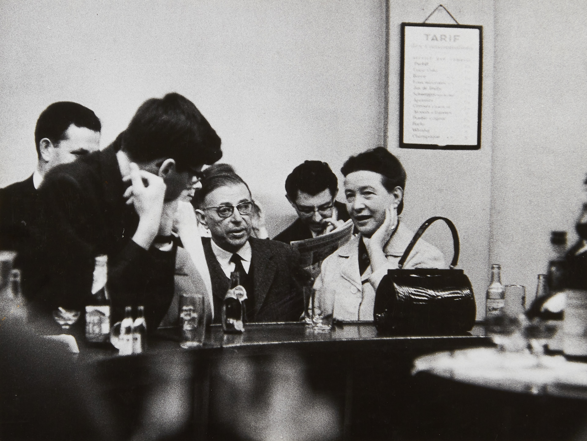 Jean Paul Sartre and Simone de Beauvoir, Théâtre des Champs Elysées 1950*