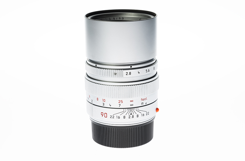 Leica ELMARIT-M 1:2.8/90 mm, silver chrome plated
