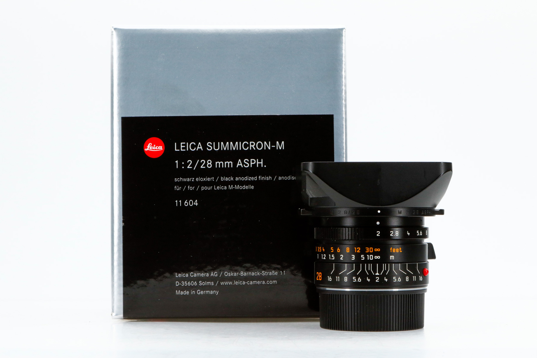 LEICA Summicron-M 2.0/28mm ASPH black with Original Packaging