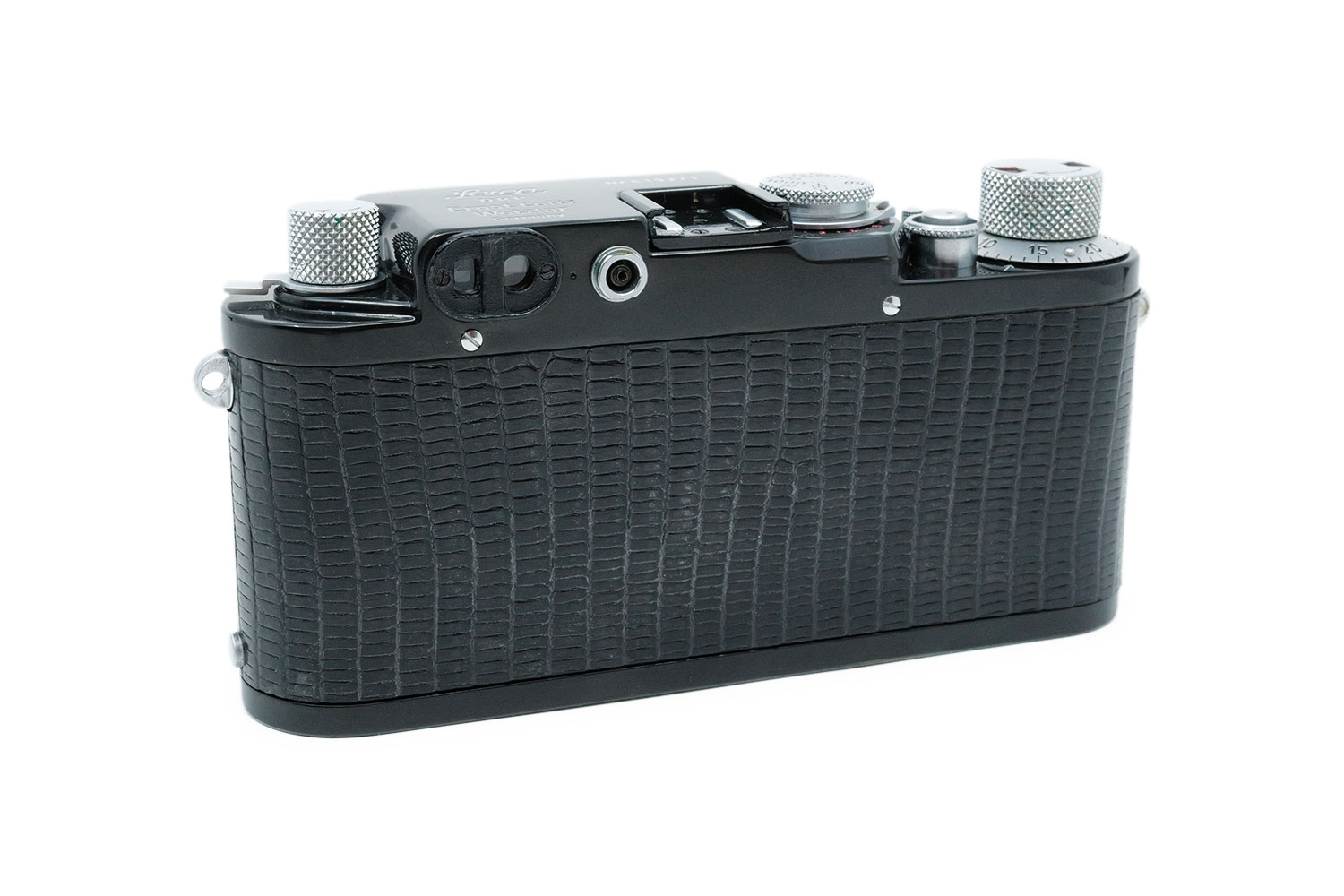 Leica IIIf Blackpaint, silver (Custom Repaint by BrassToBlack)