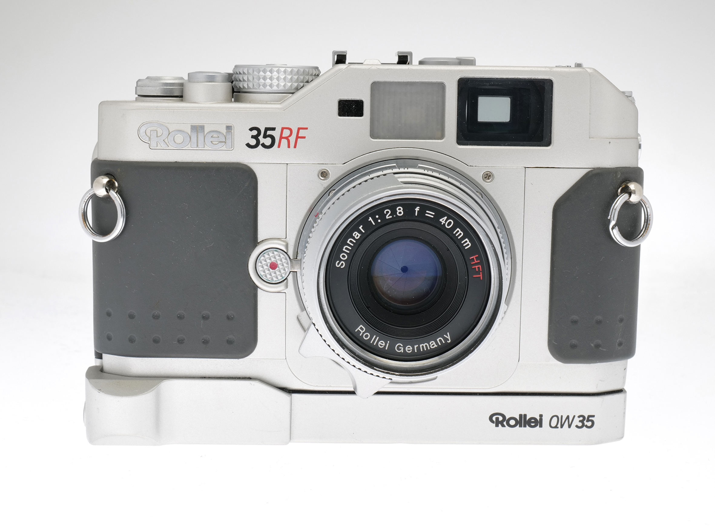 Rollei 35RF mit Sonar 2,8/40mm HFT und QW 35 Schnellaufzug Rollei 35RF mit Sonar 2,8/40mm HFT und QW 35 Schnellaufzug
