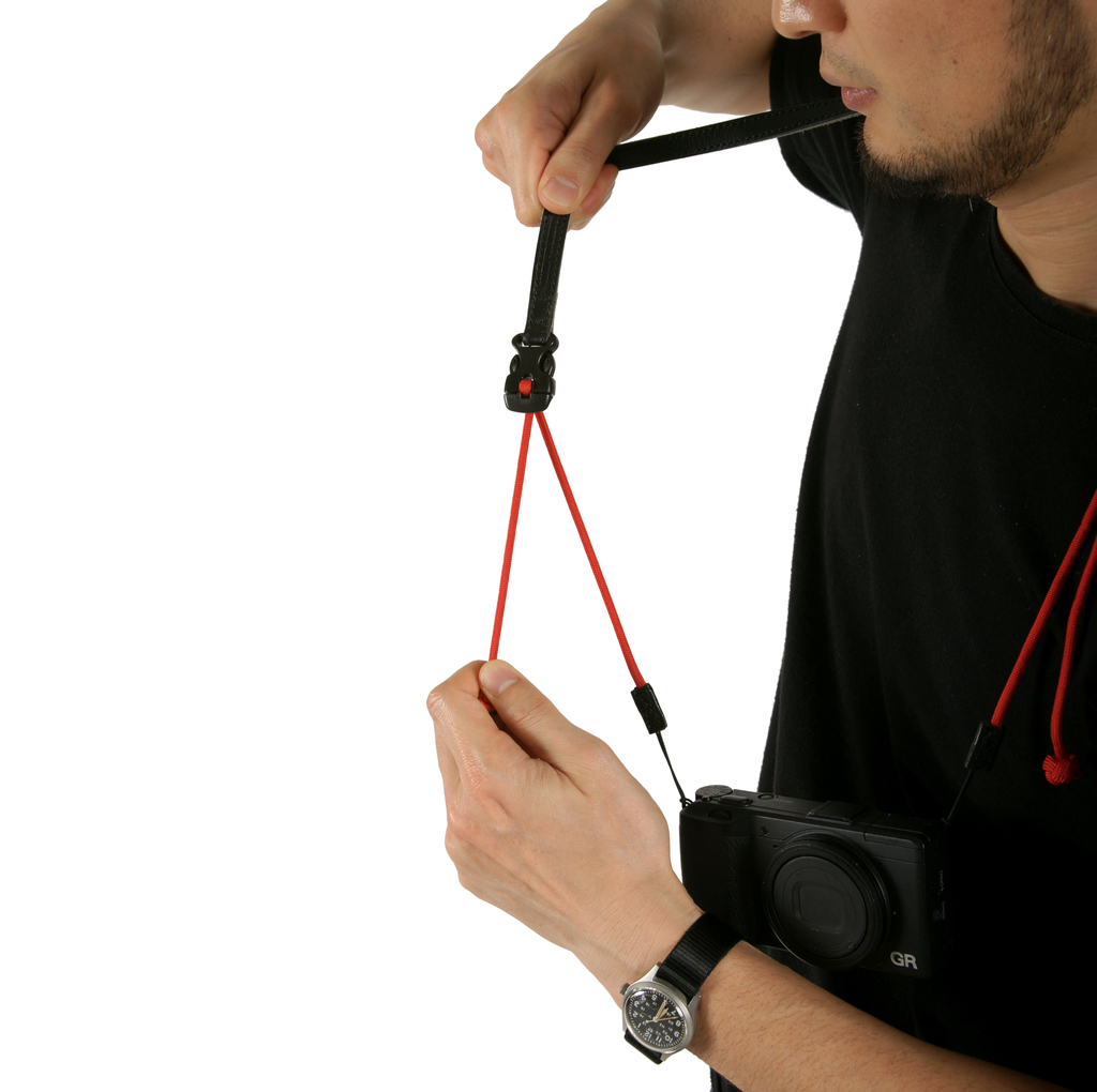 Artisan&Artist Leather/Nylon camera strap ACAM P12 RED