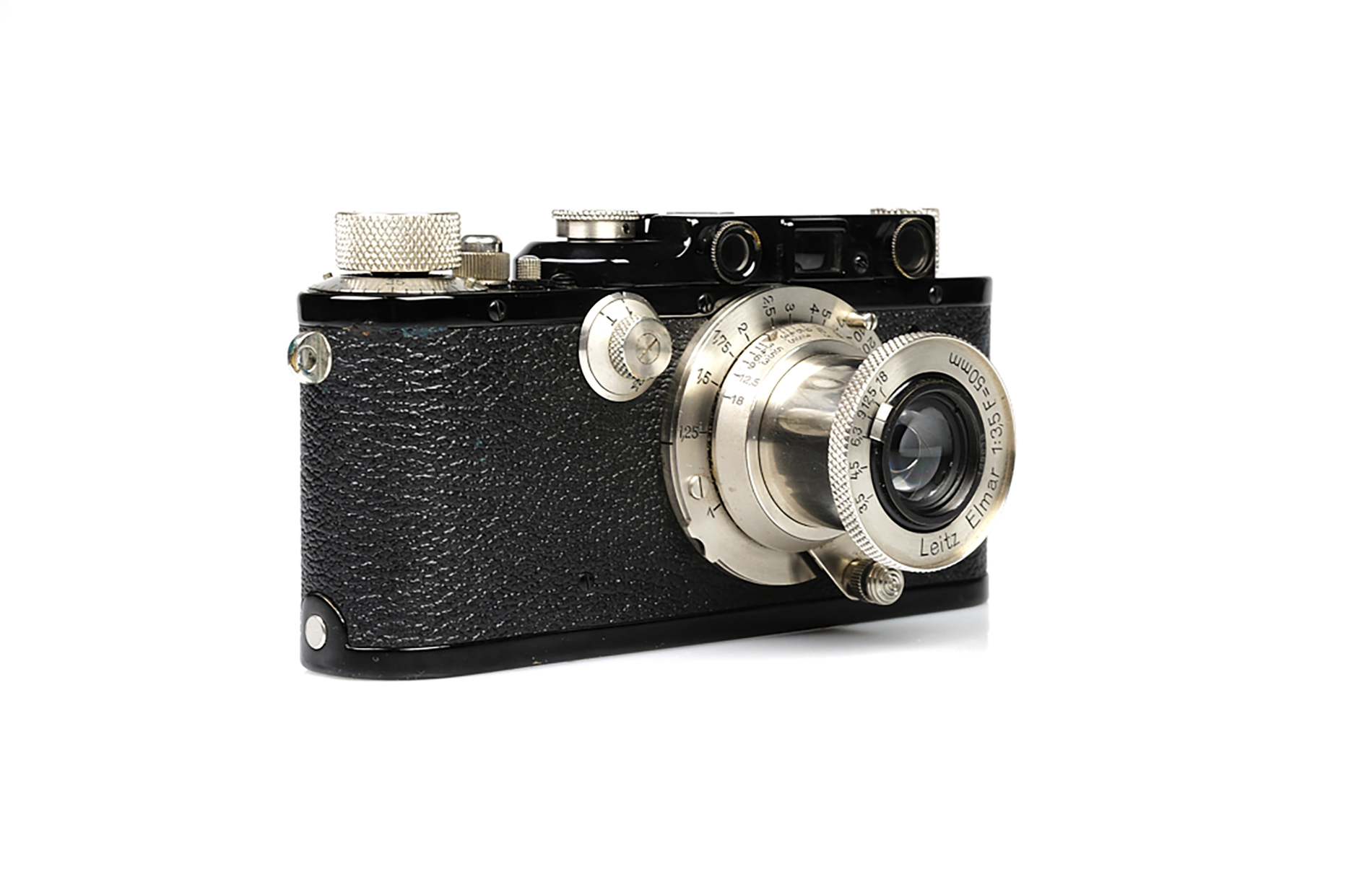 Leica III black with Elmar 3.5/50mm nickel-plated from 1933