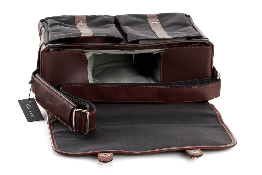 Oberwerth "Porto" Cordura schwarz/ Leder dunkelbraun