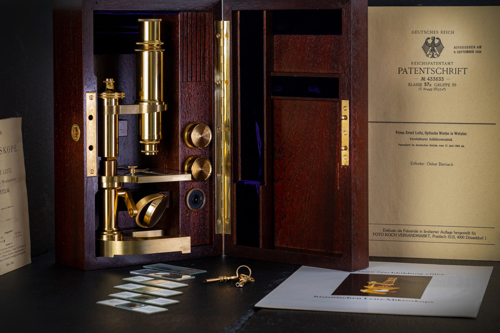 Leica Leitz Brass Microscope Leica Leitz Brass Microscope
