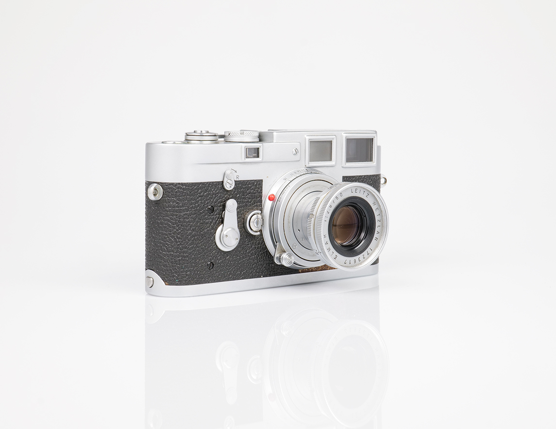 Leica M3 silver chromed with Elmar-M 1:2.8/50 collapsible