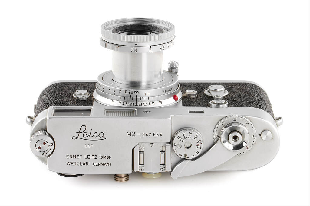 Leica M2 button rewind chrome outfit