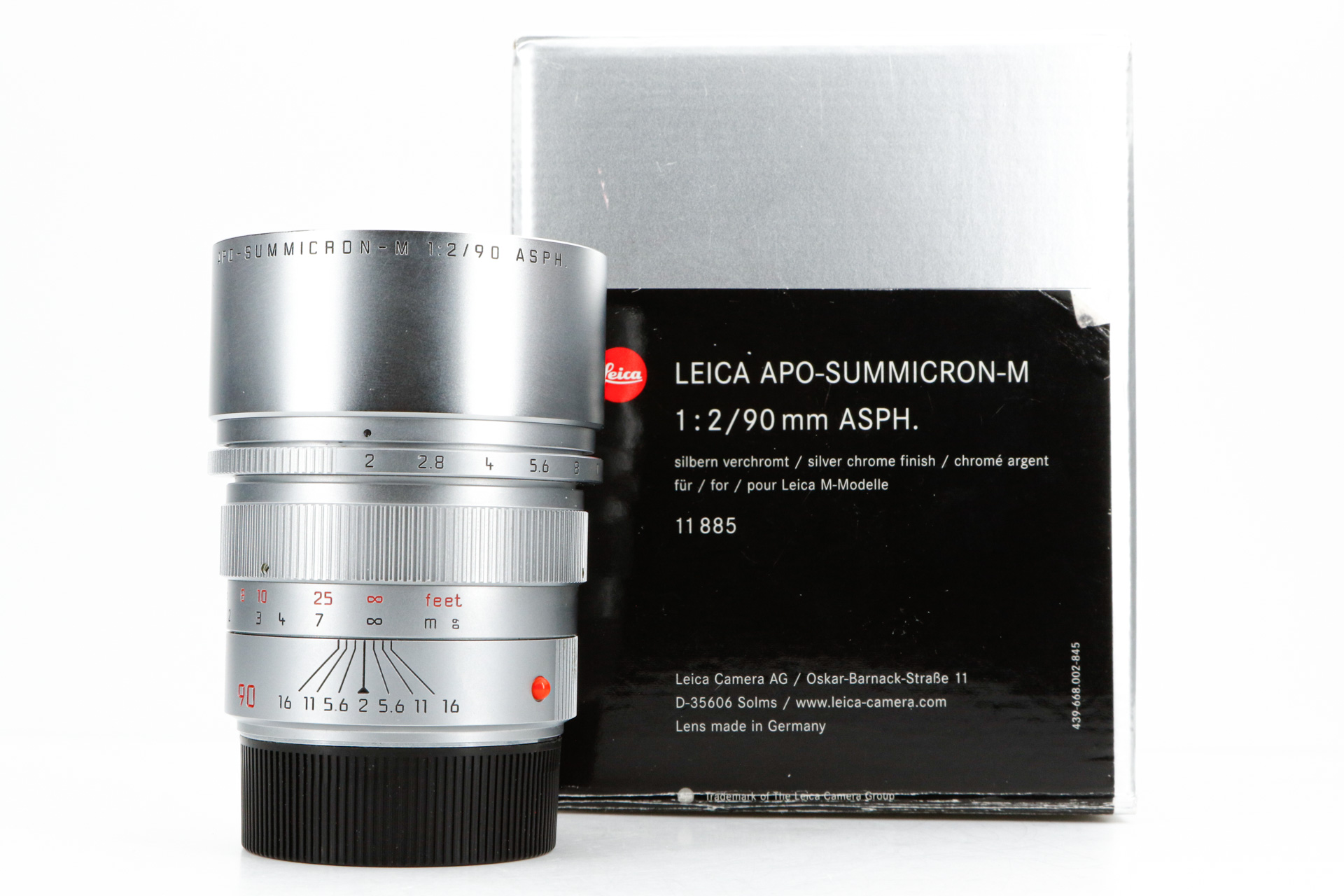 LEICA APO-Summicron-M 2.0/90mm ASPH silver chrome