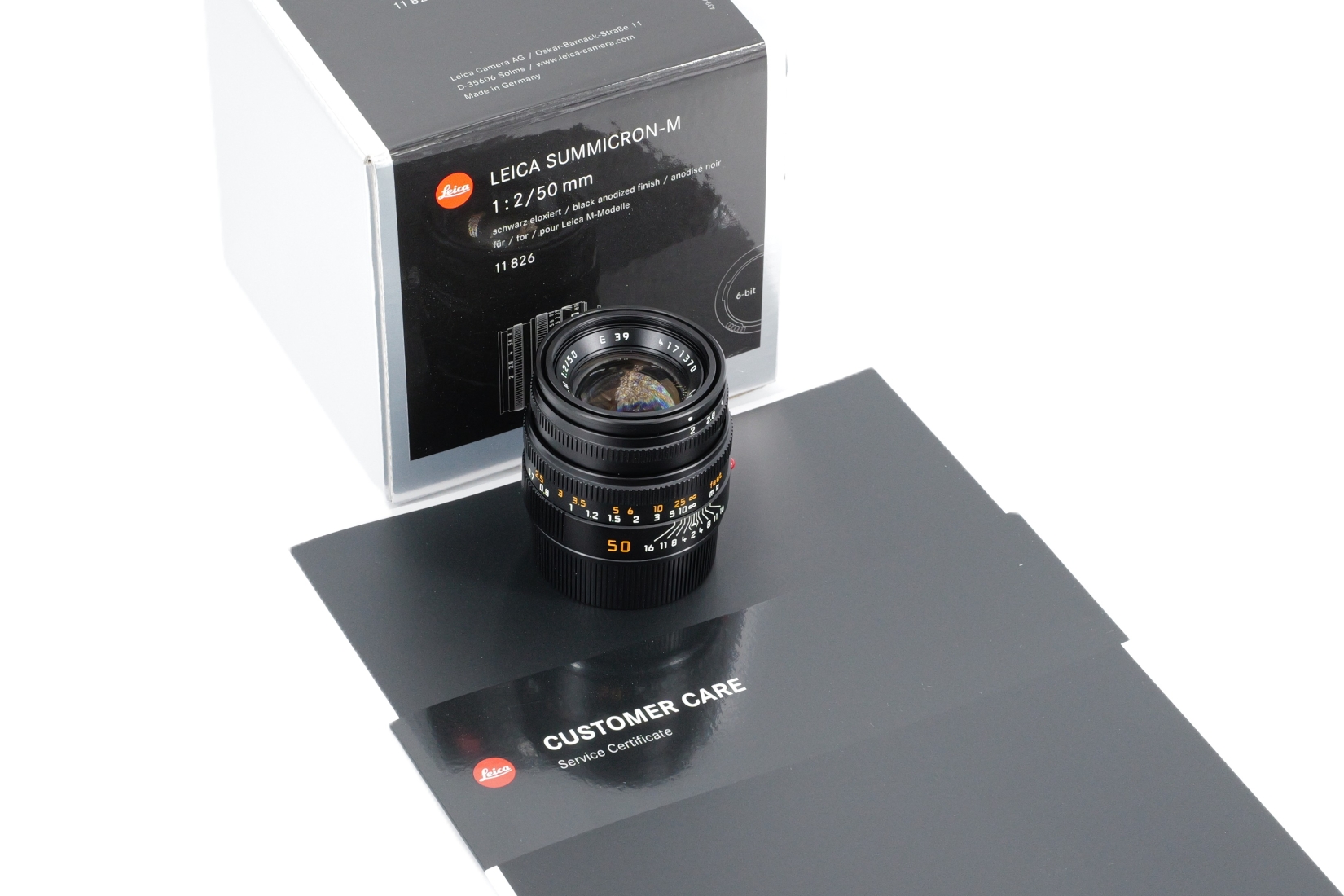 Summicron-M 1:2/50, black anodised, 11826
