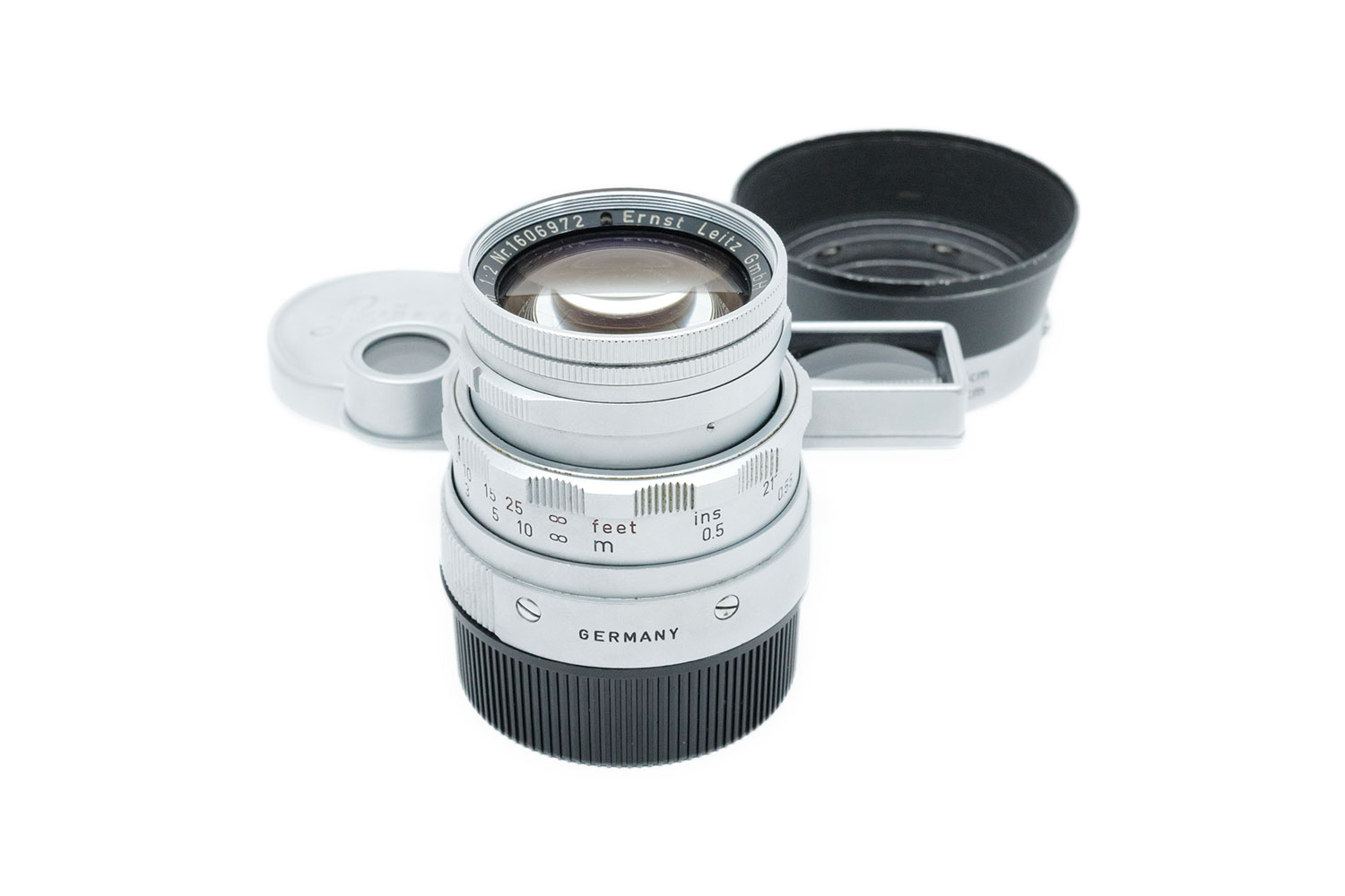 Leica SUMMICRON-M 2/50mm Chrome Rigid Dual Range + and googles